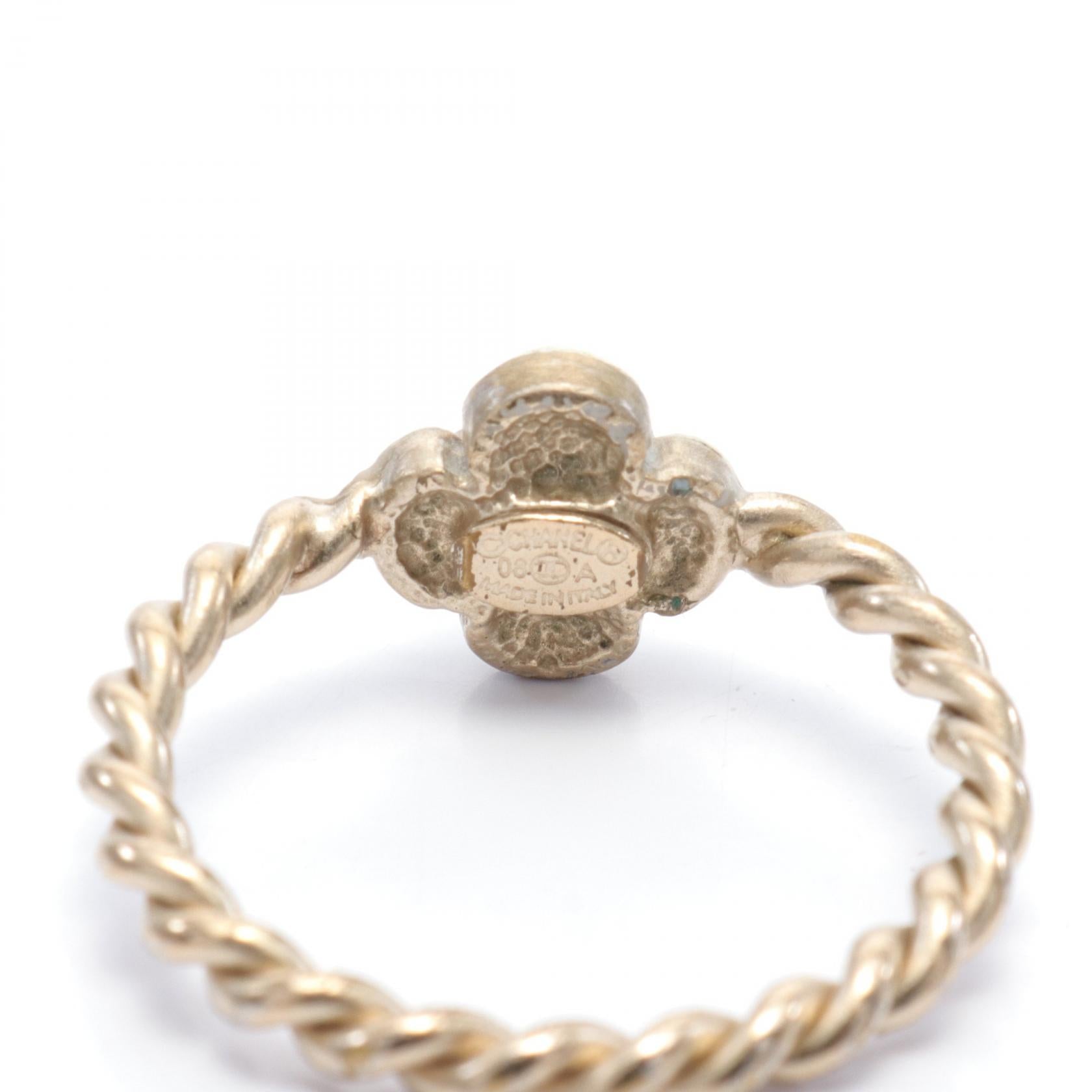 Chanel Camellia Ring Gold Plated Jewelry