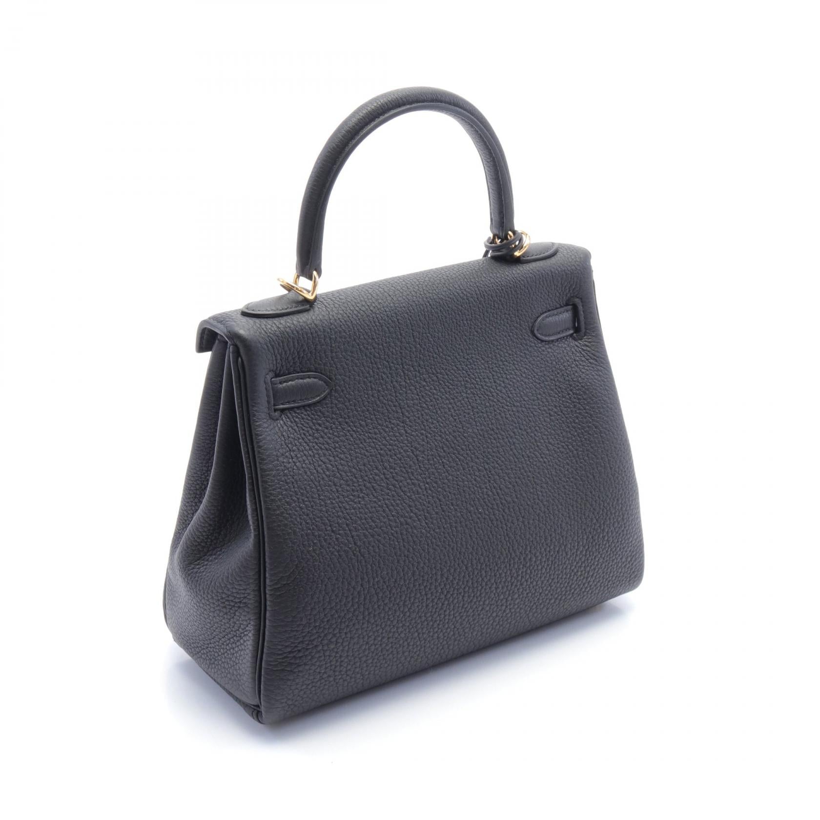 Hermes Kelly 25 Togo Handbag Black