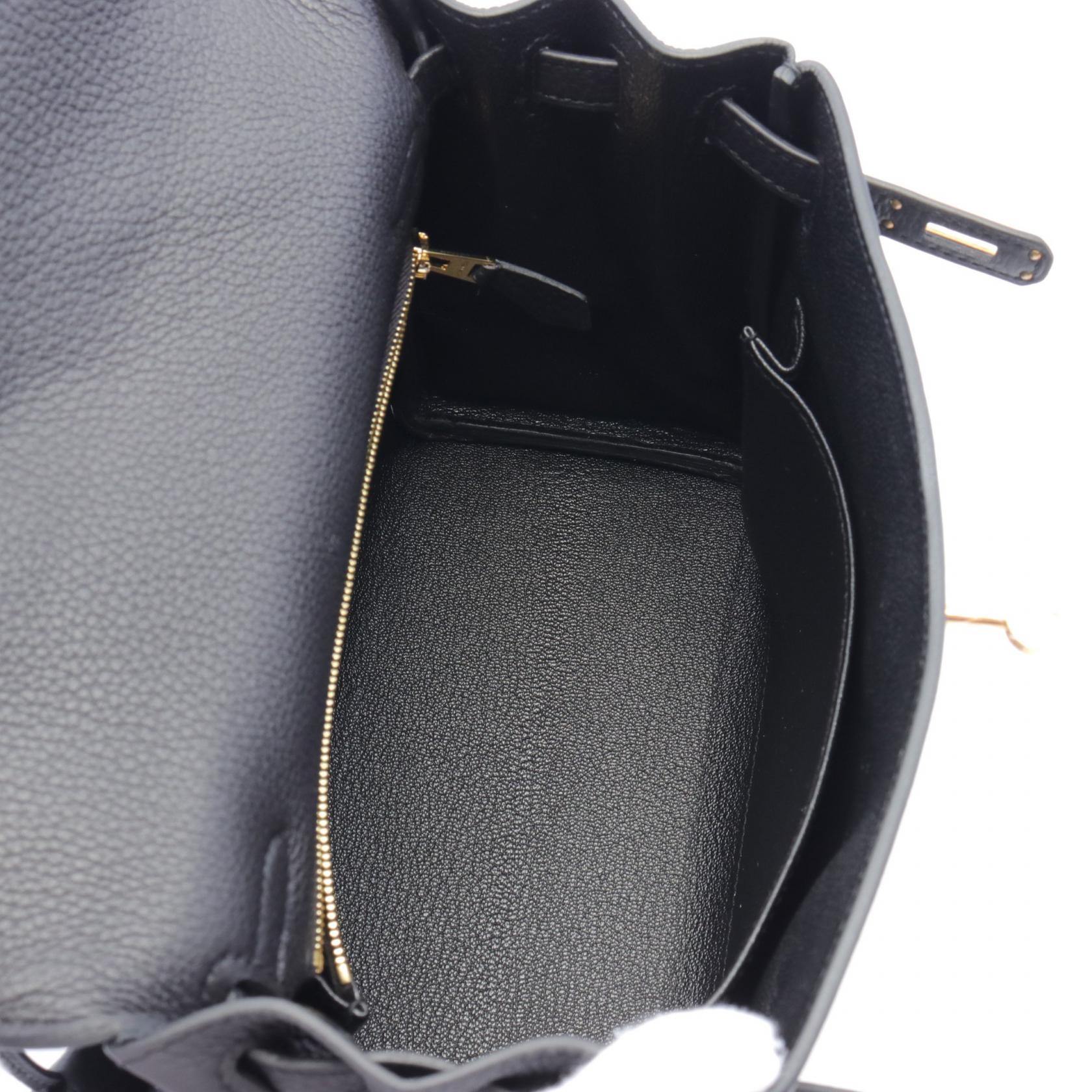 Hermes Kelly 25 Togo Handbag Black