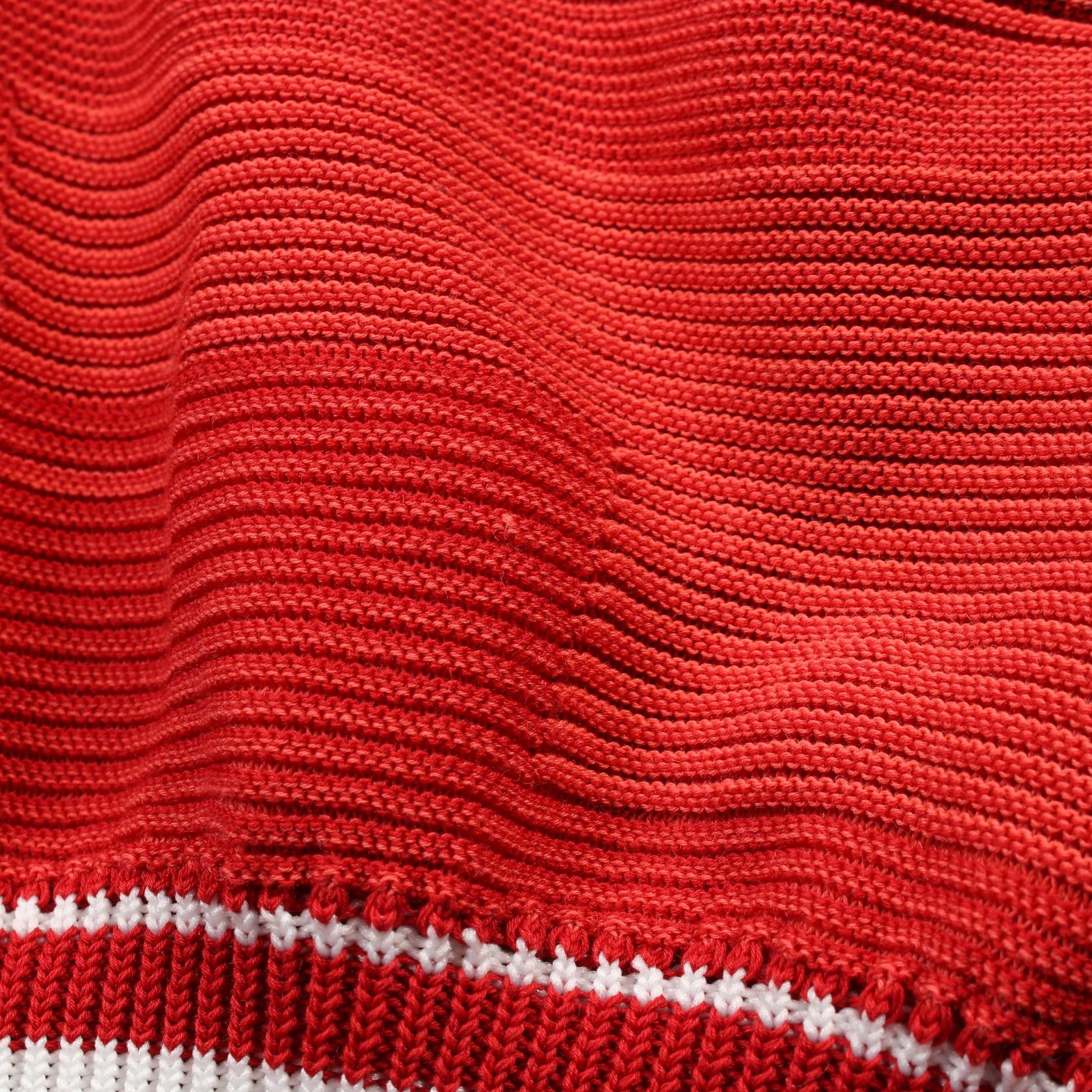 Chanel Cotton Knit Top Red/White