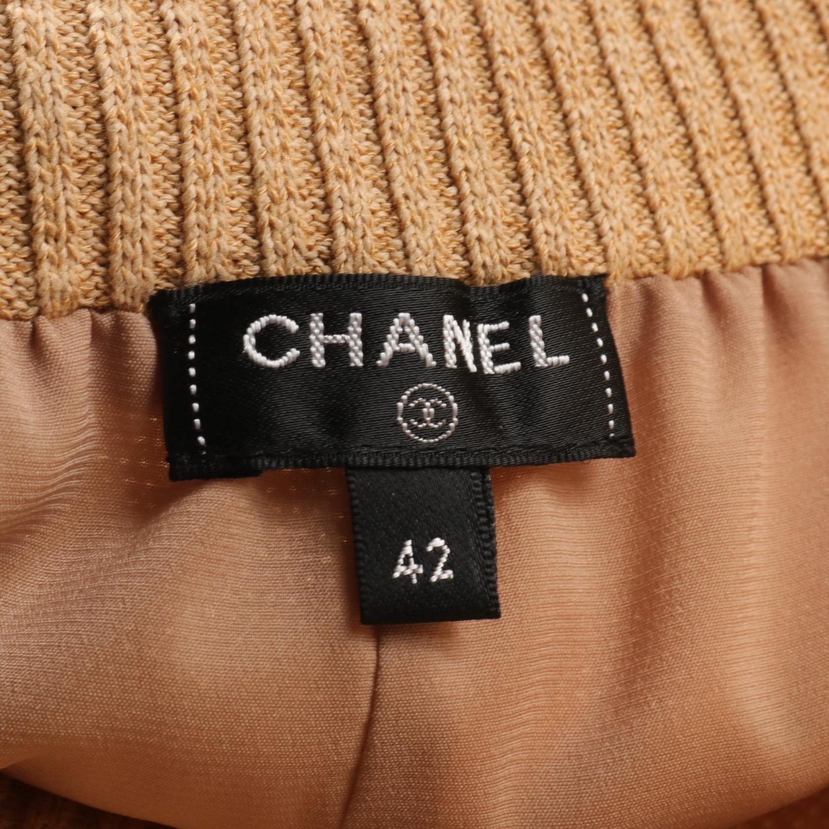 Chanel Viscose Knit Pants Brown