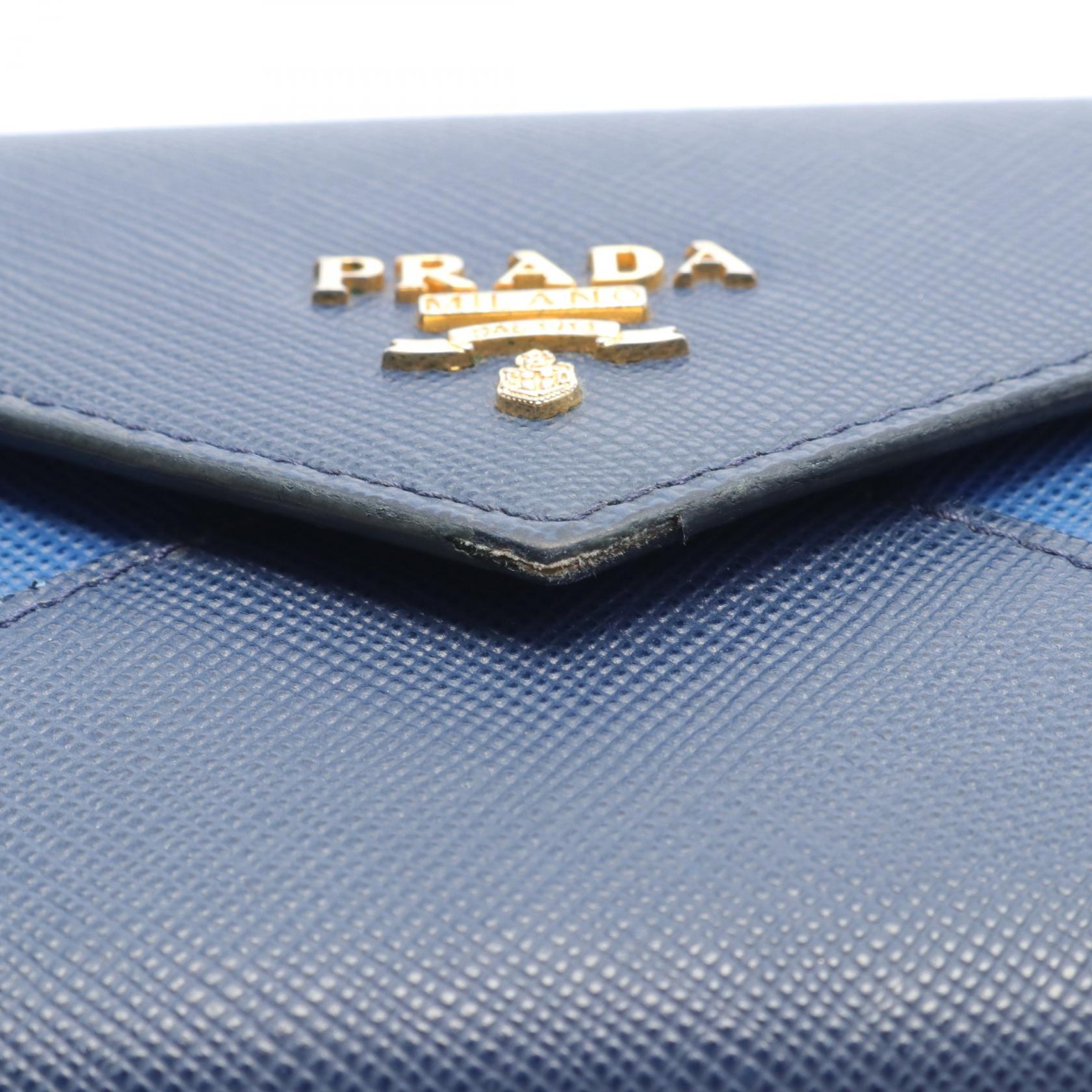 Prada Saffiano Card Case Leather Card Case 1MC442 in Great Condition