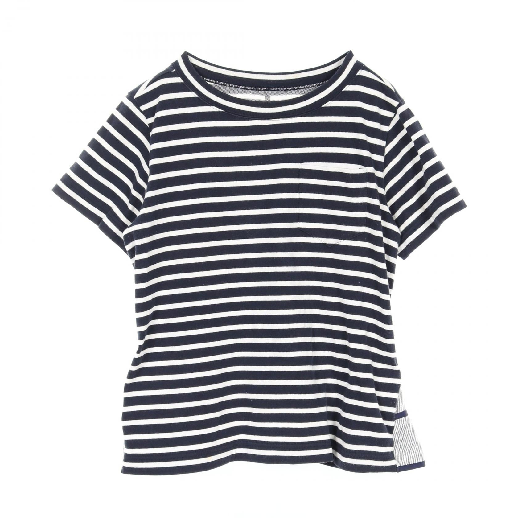 Sacai Cotton Cutsew Top Navy/White