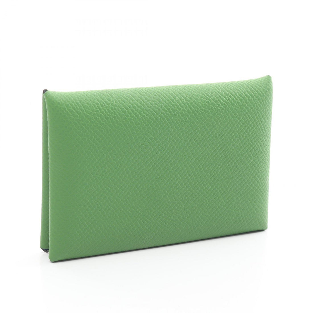 Hermes Calvi Verso Coin Case Wallet Green