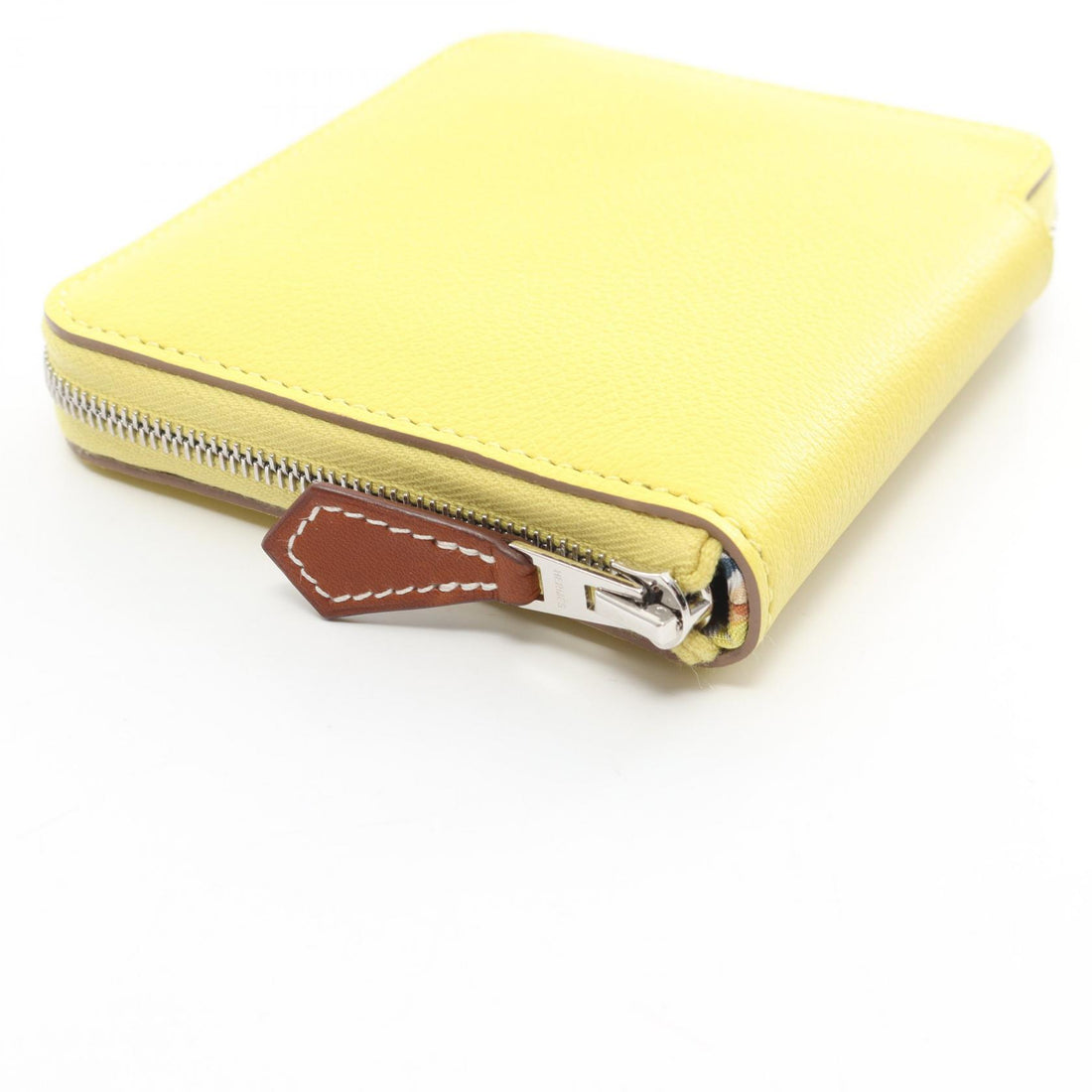 Hermes Azap Compact Silk In Wallet Yellow