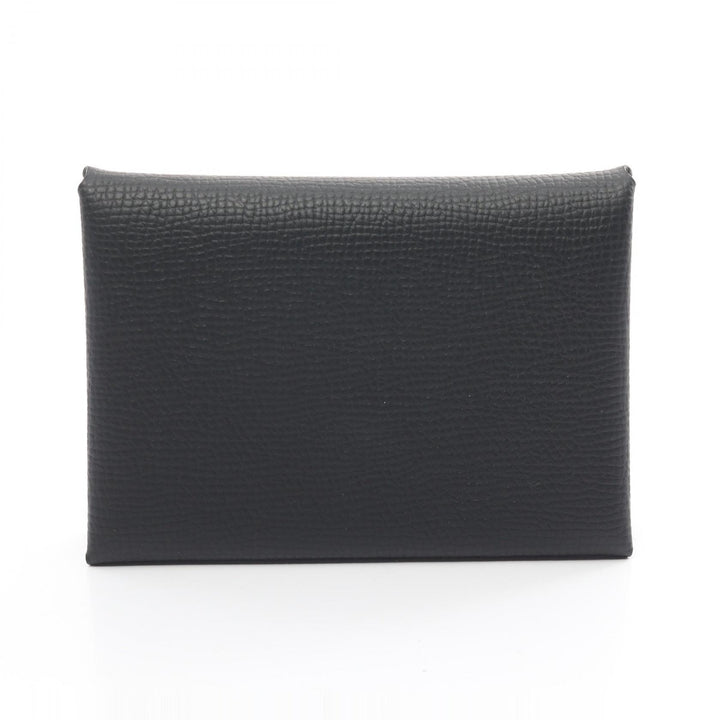 Hermes Calvi Duo Coin Case Wallet Black