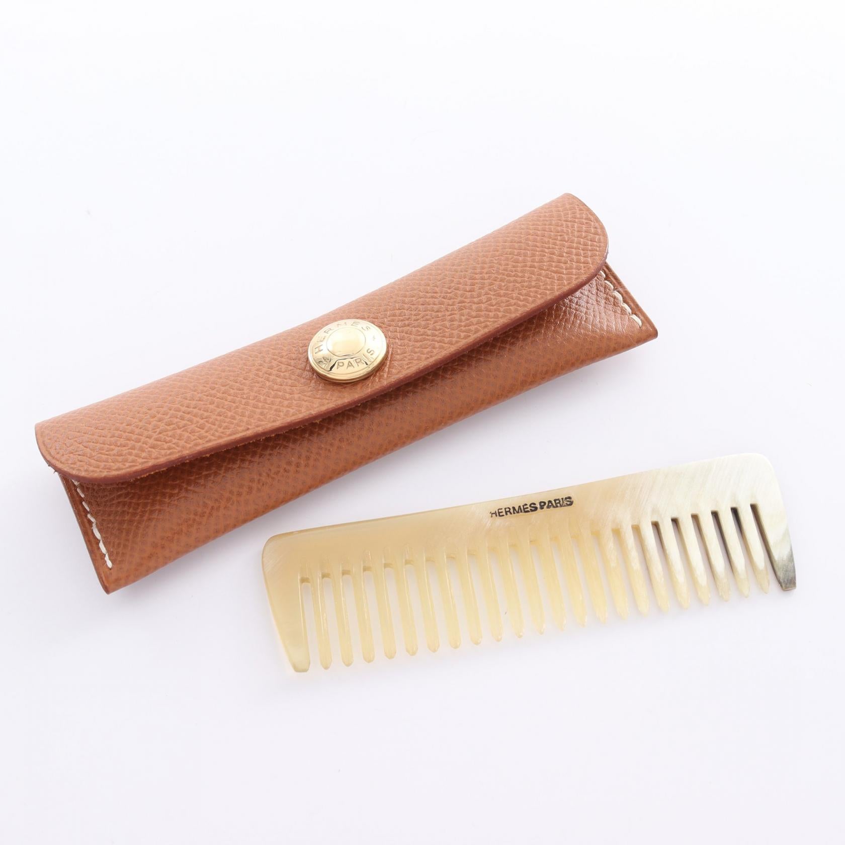 Hermes Buffalo Horn Hair Comb Accessory