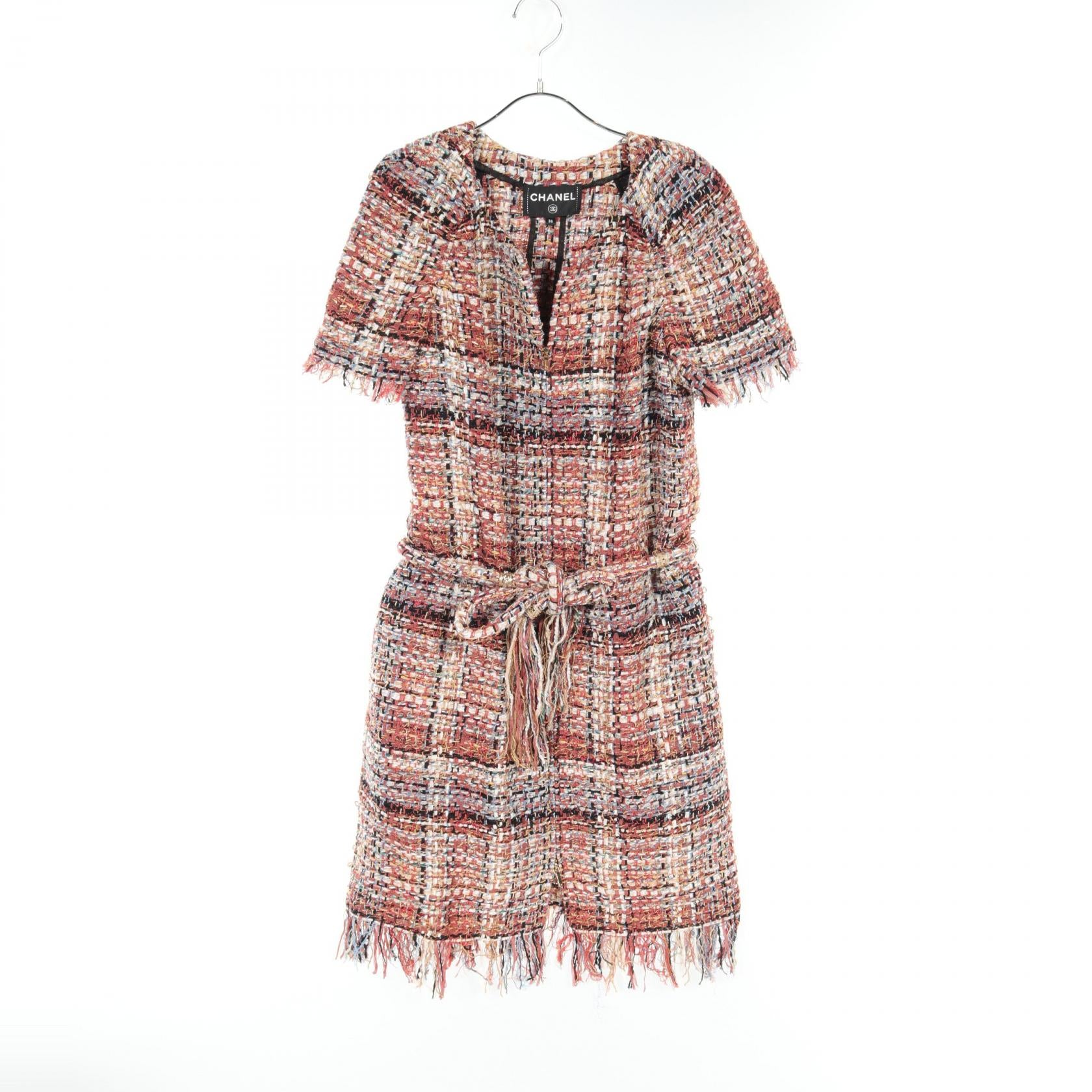 Chanel Wool Fabric Dress Multicolor