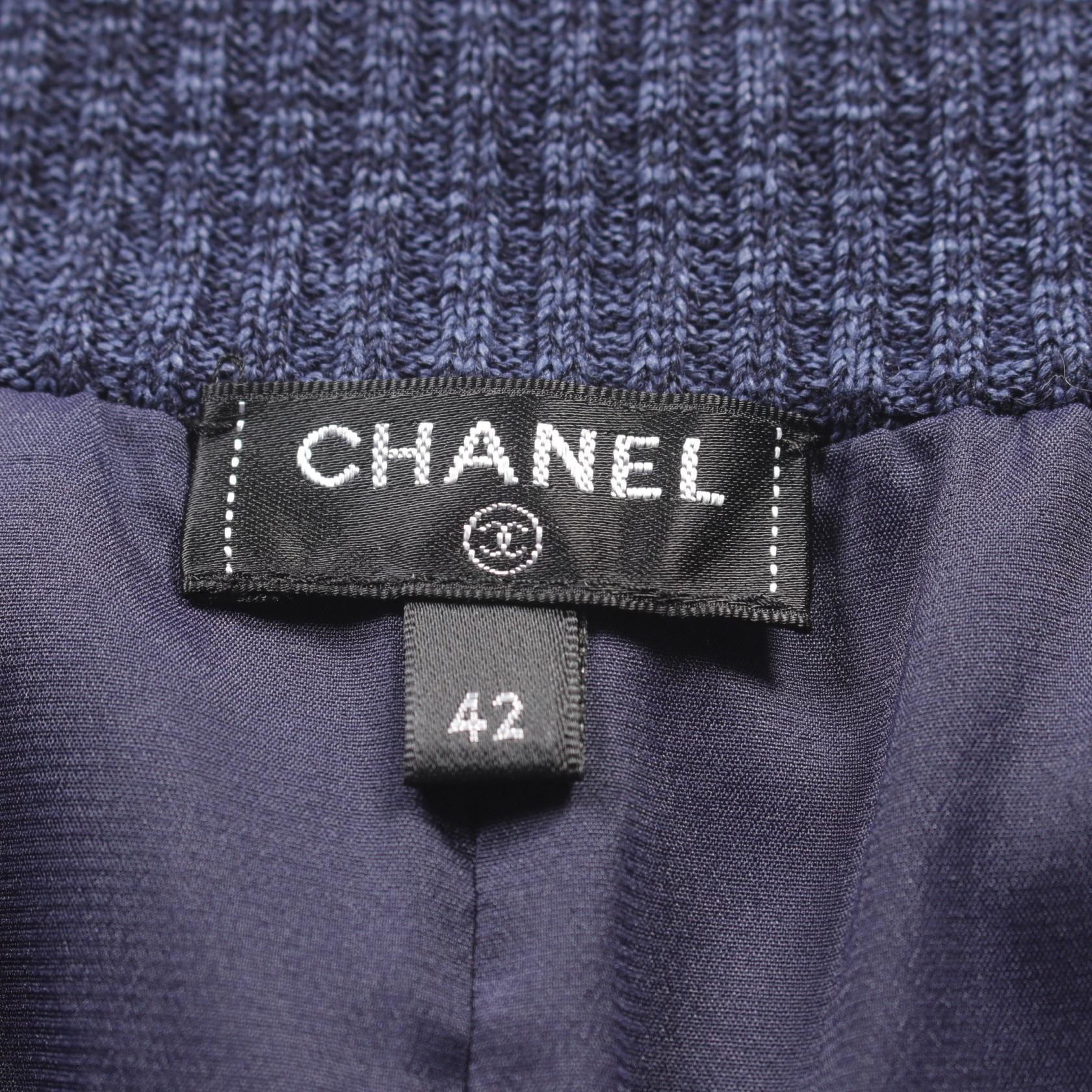 Chanel Viscose Pants Blue P61438K46806