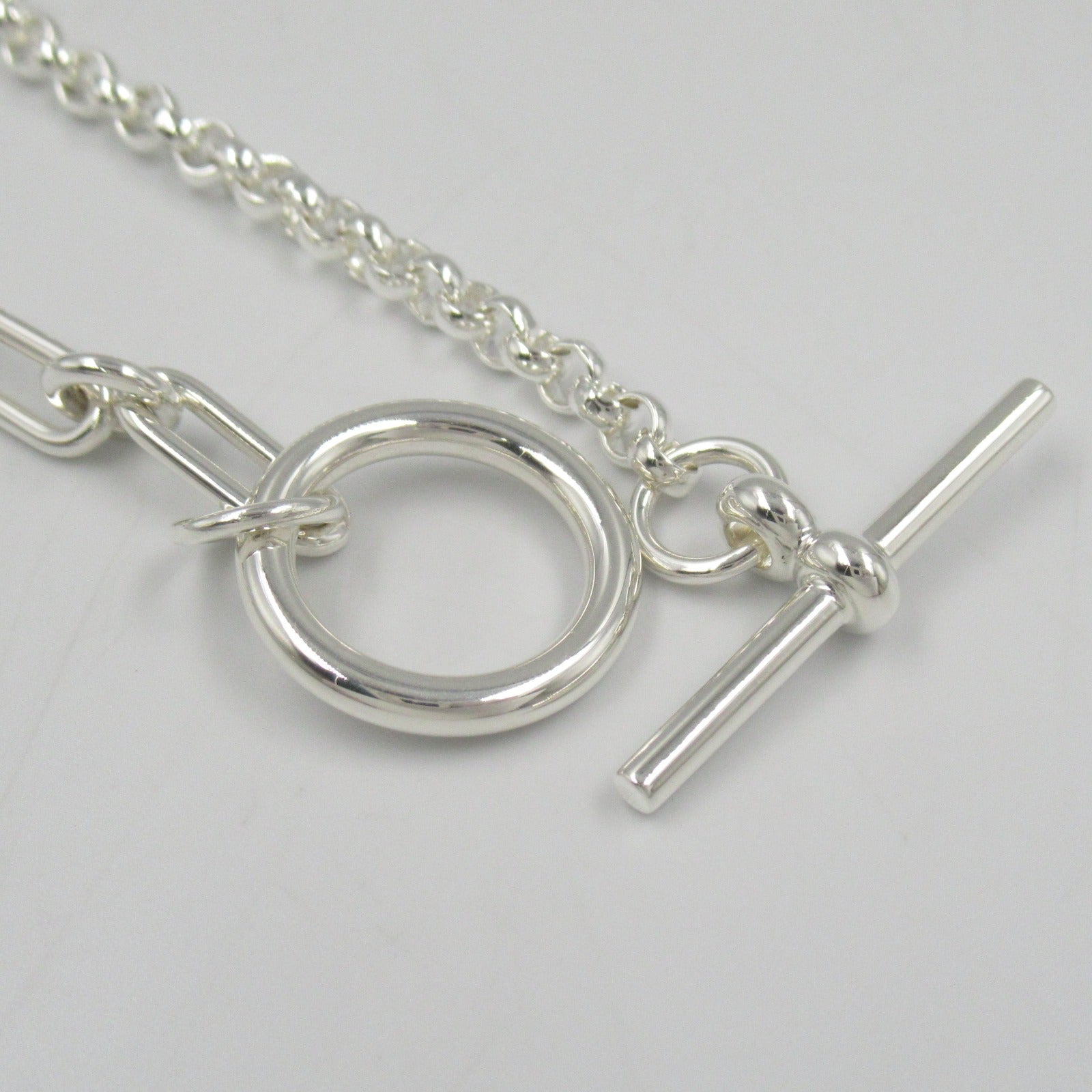 Hermes Silver 925 Chain D'Ancre Punk Necklace