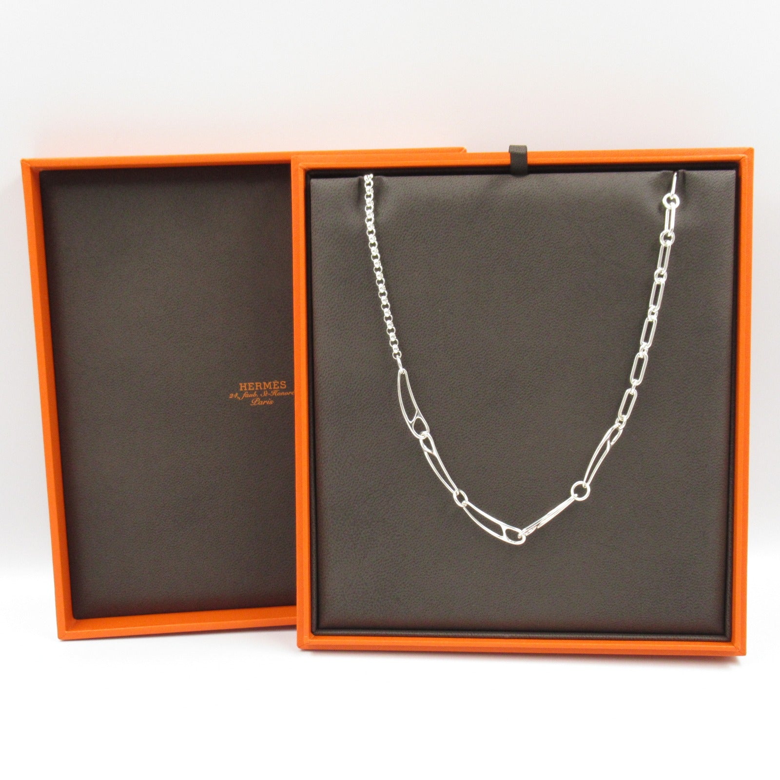 Hermes Silver 925 Chain D'Ancre Punk Necklace