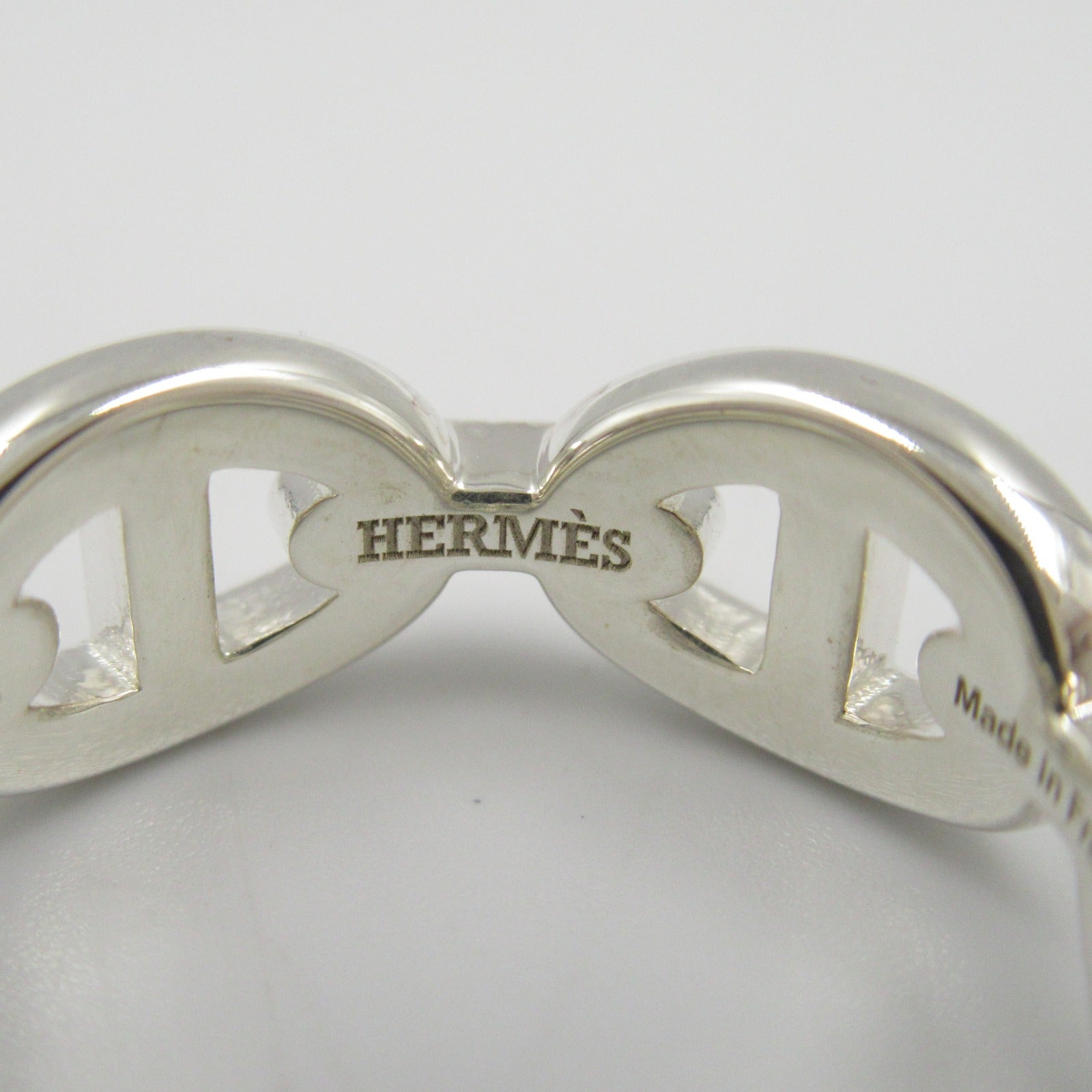 Hermes Silver 925 Chain d'Ancre Ring