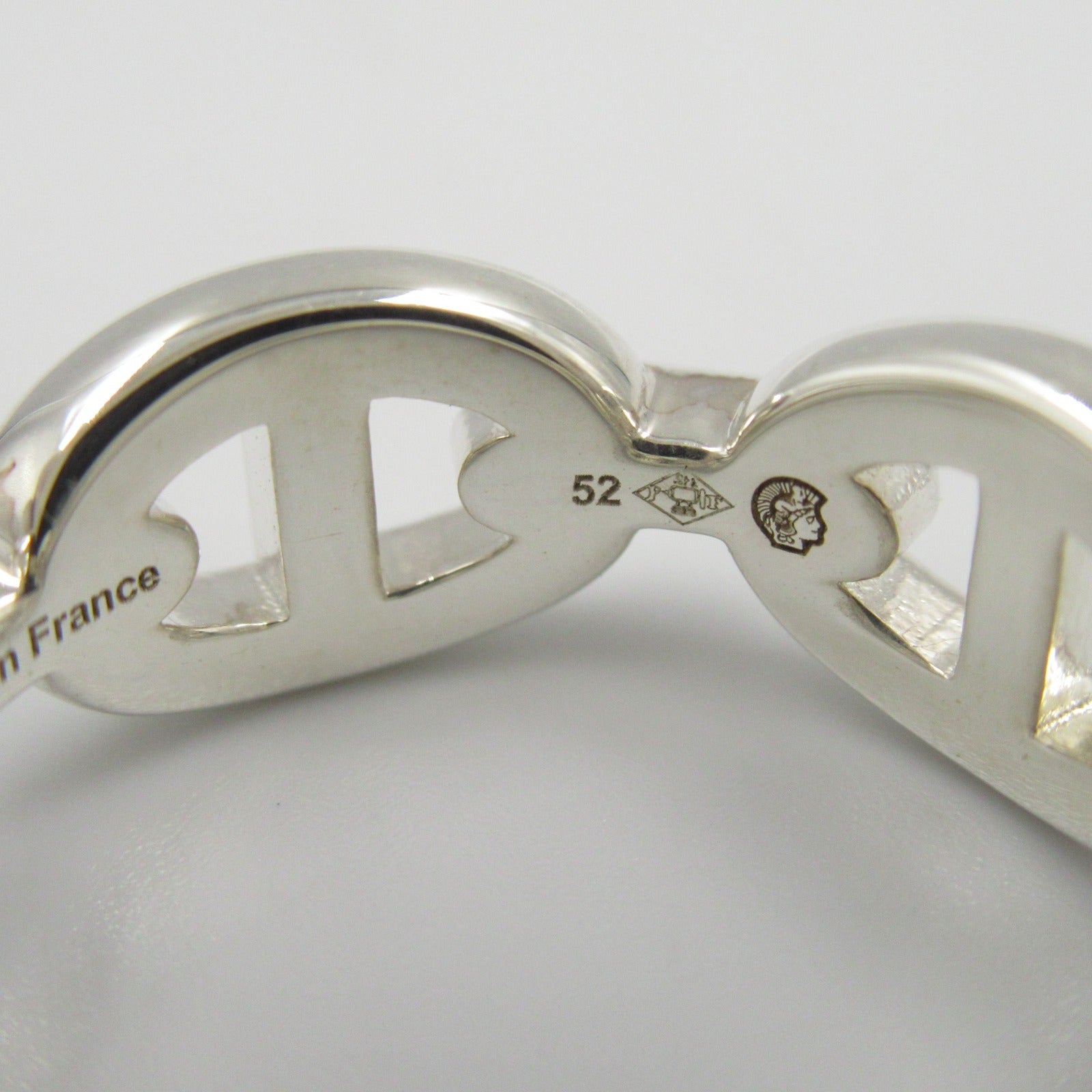 Hermes Silver 925 Chain d'Ancre Ring