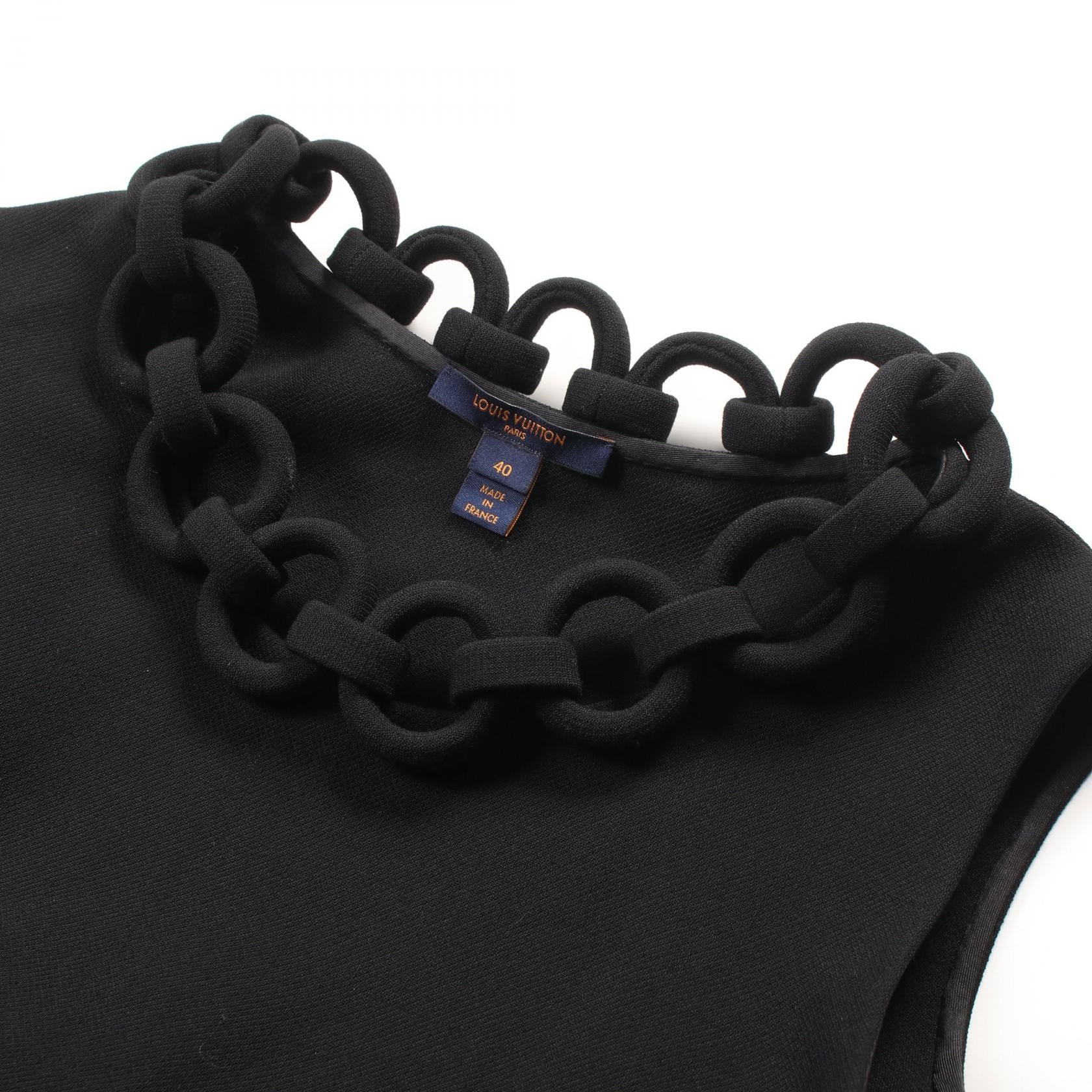 Louis Vuitton Wool Silk Dress Black