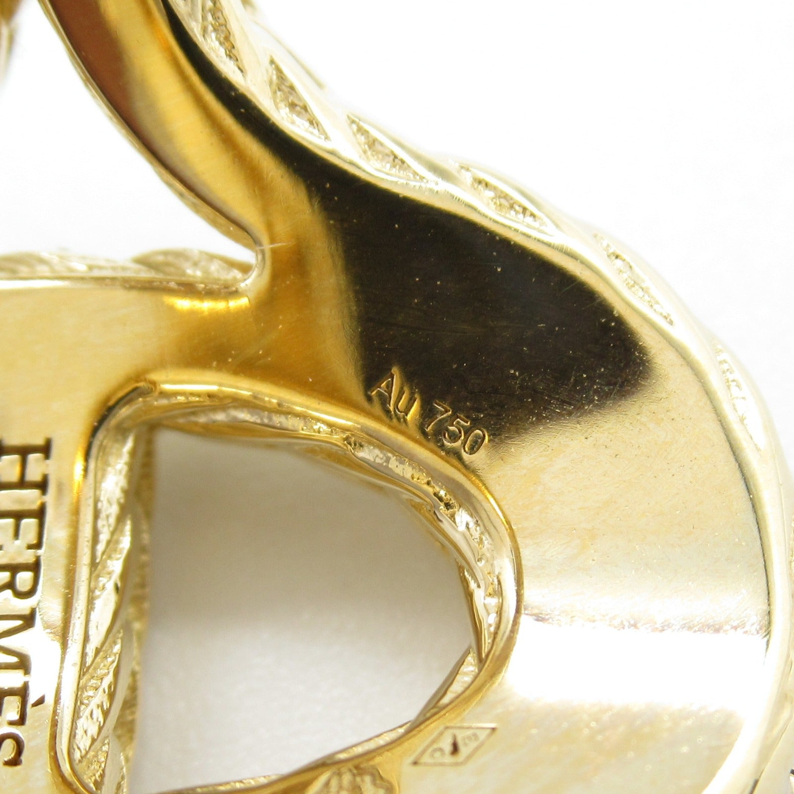 Hermes Chaine d'Ancre Danae Ring K18 Yellow Gold