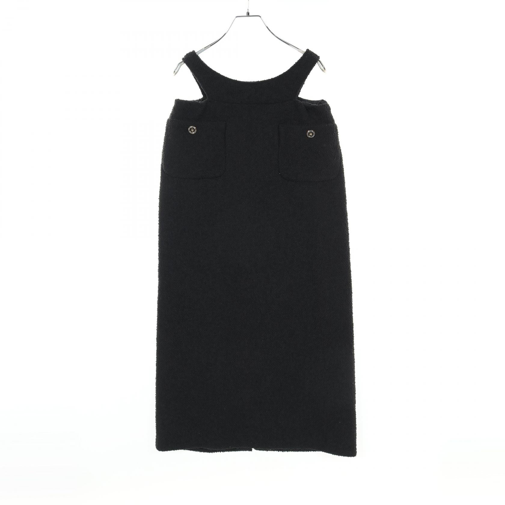 Chanel Wool Silk Dress Black P72686V62937