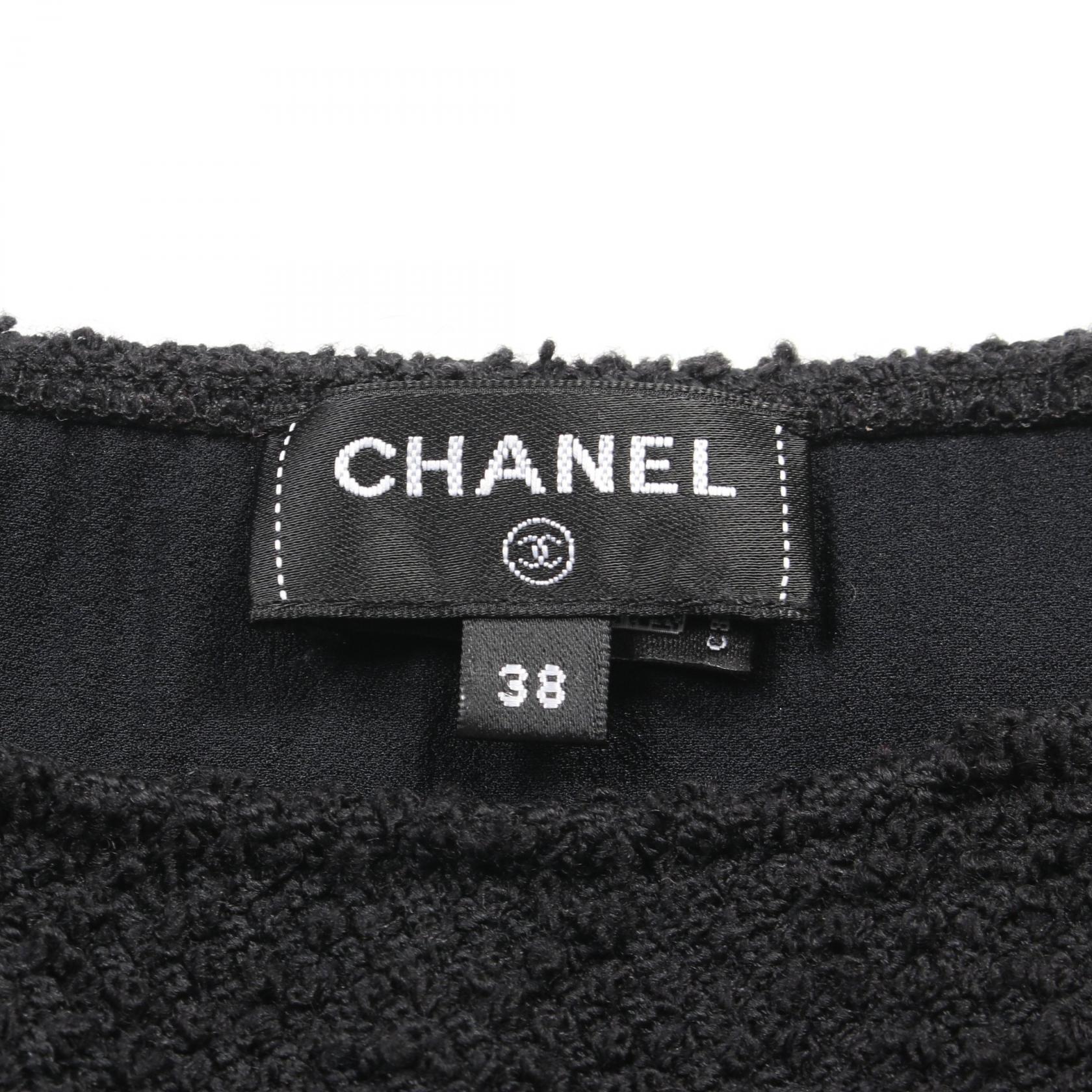 Chanel Wool Silk Dress Black P72686V62937