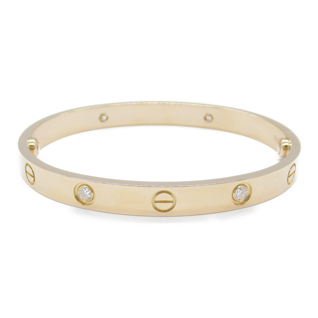 Cartier Love Bracelet Half Diamond 4P K18PG