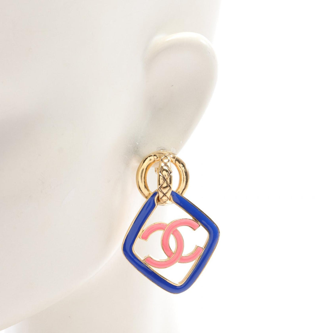 Chanel Coco Mark Earrings Gold Plated