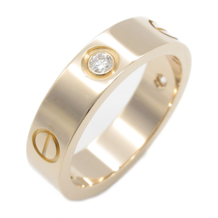 Cartier Love Half Diamond Ring K18PG Pink Gold