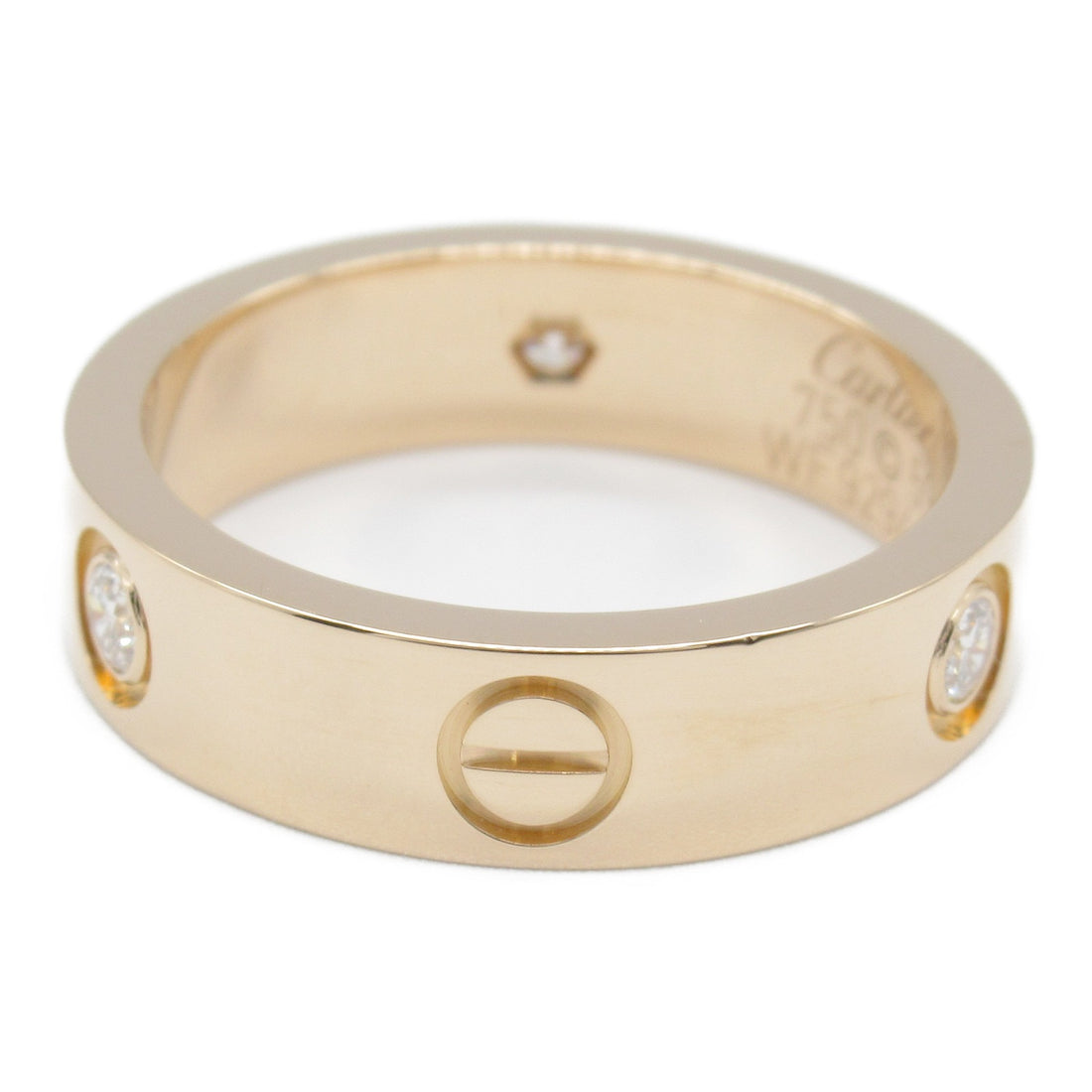 Cartier Love Half Diamond Ring K18PG Pink Gold