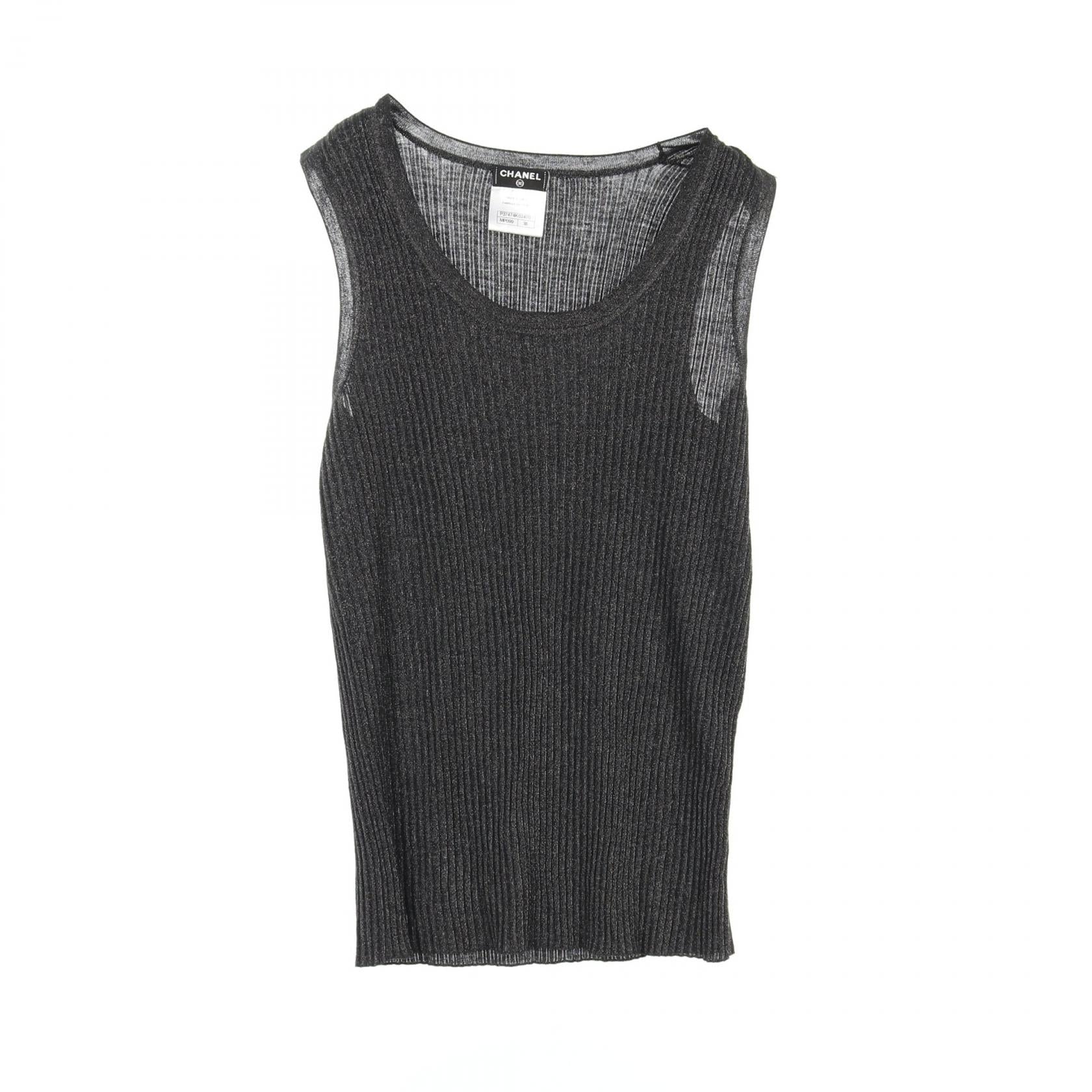 Chanel Cashmere Tank Top Black