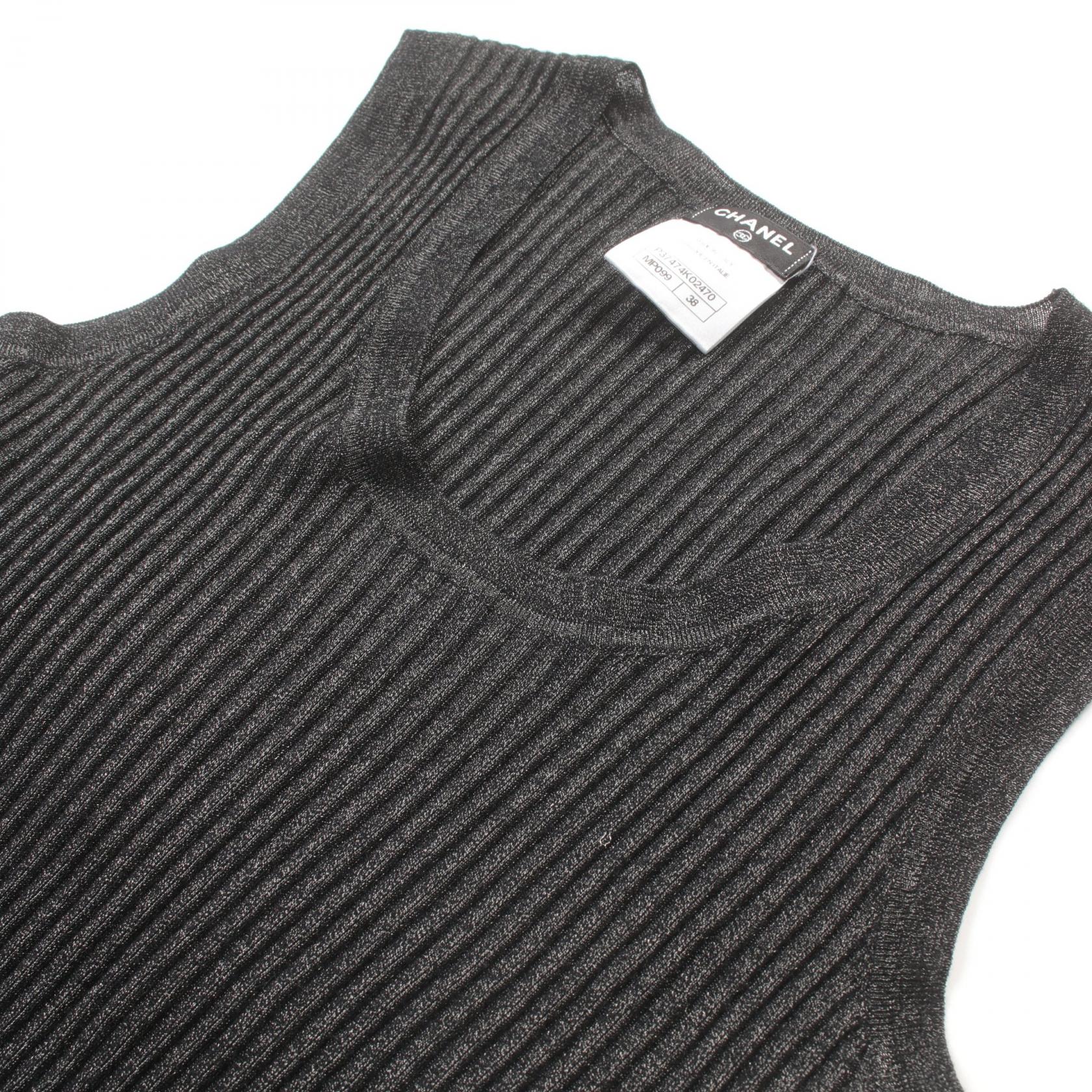 Chanel Cashmere Tank Top Black