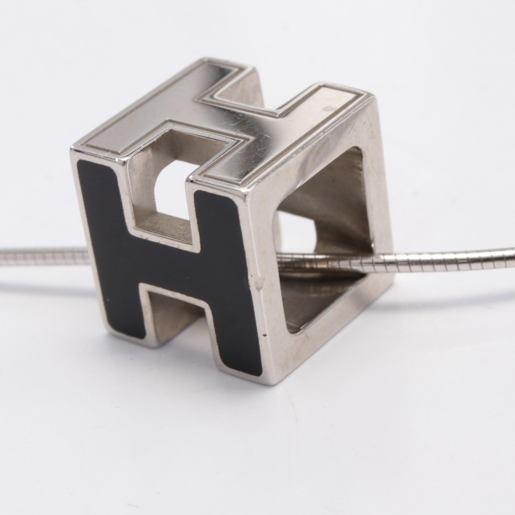 Hermes H Cube Necklace Stainless Steel