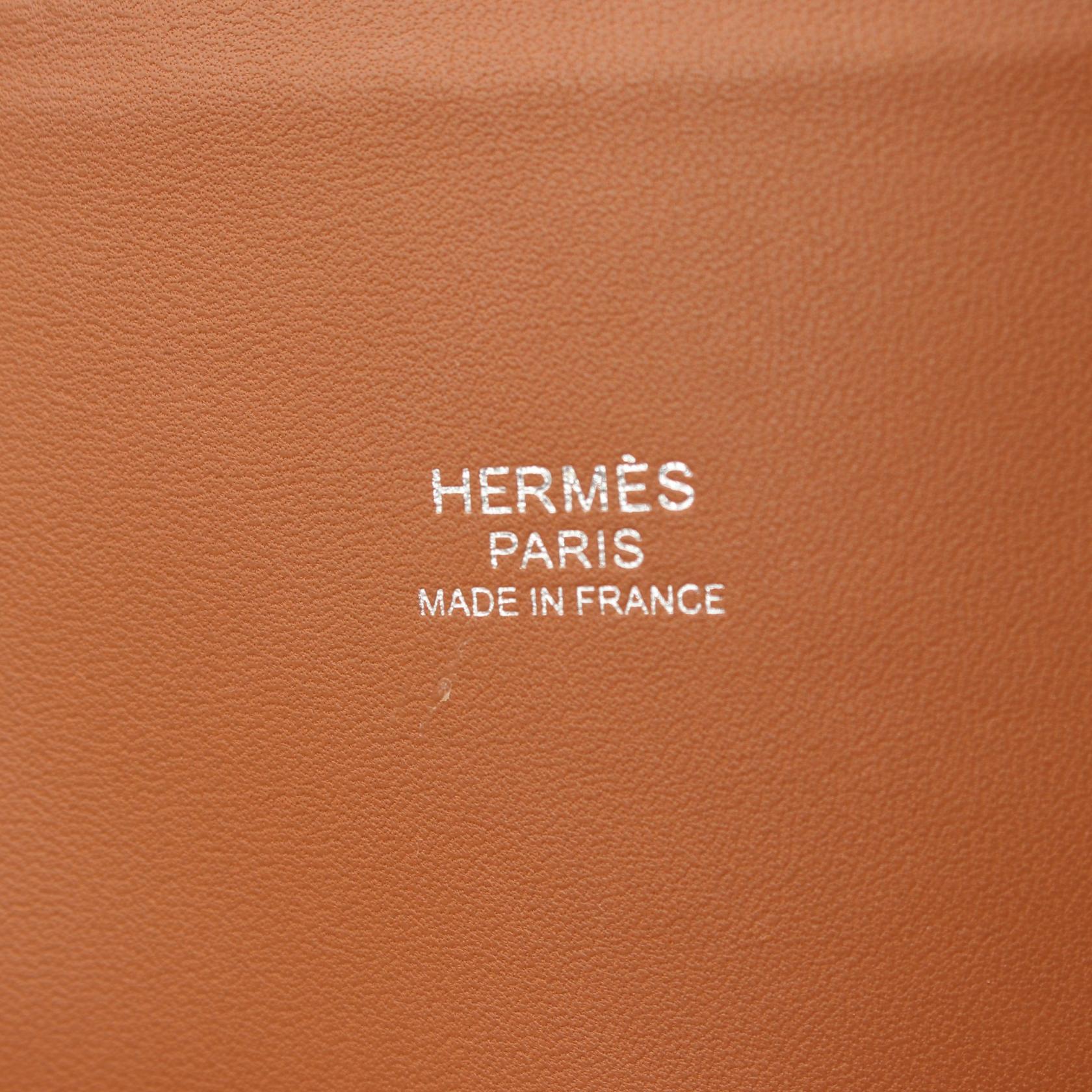 Hermes Bolide 31 Gold Handbag Brown