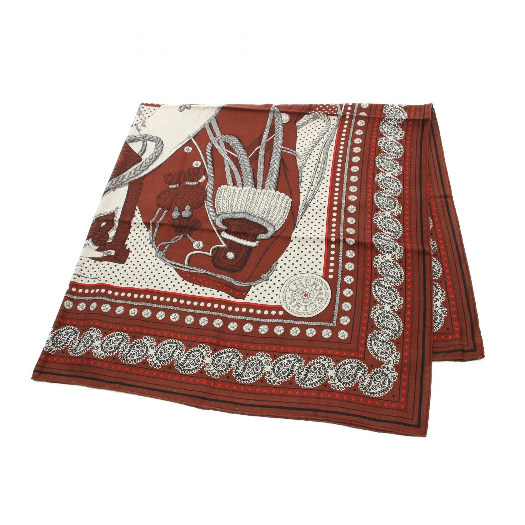 Hermes Silk Cashmere Scarf ZOUAVES ET DRAGONS