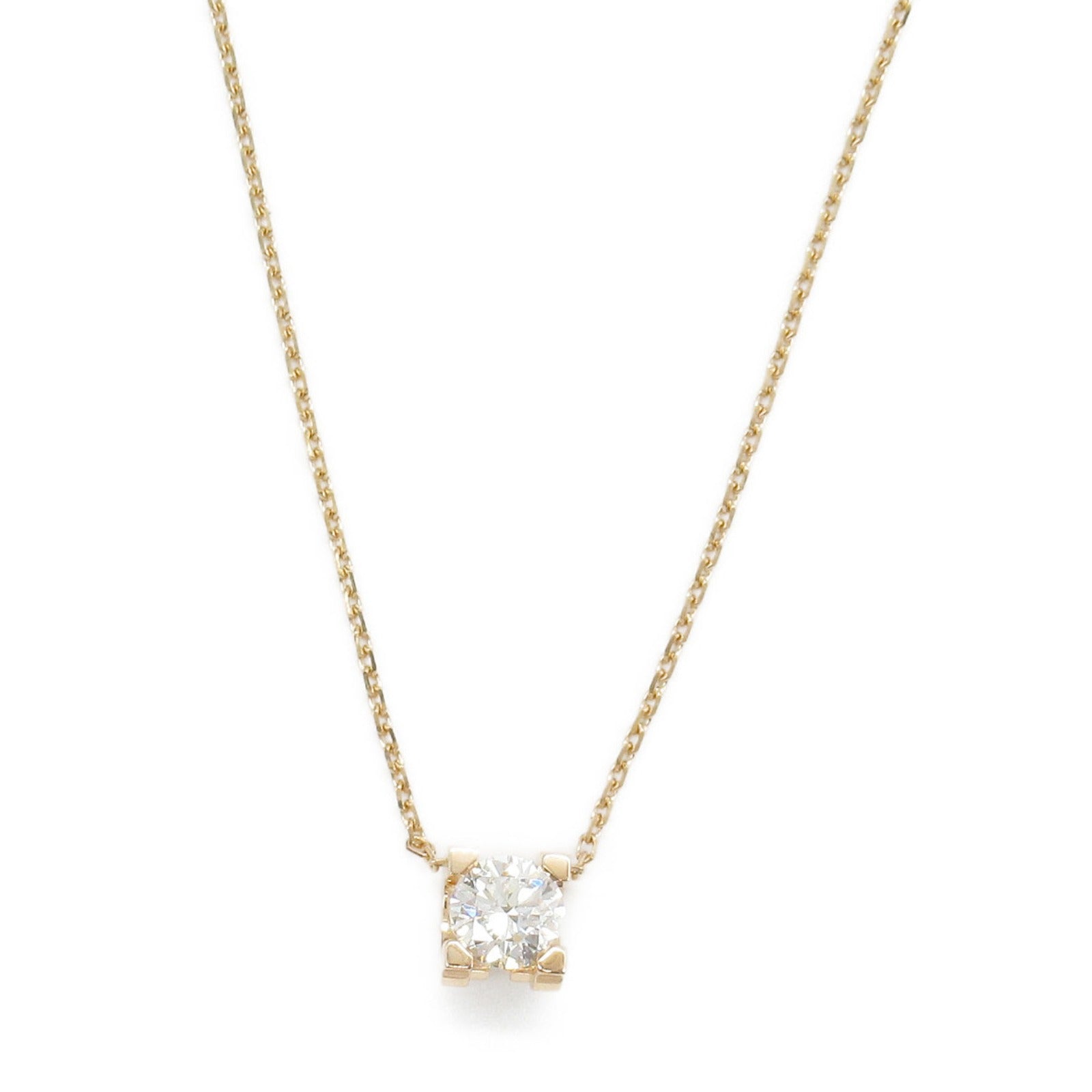 Cartier C de Diamond Necklace K18PG Pink Gold