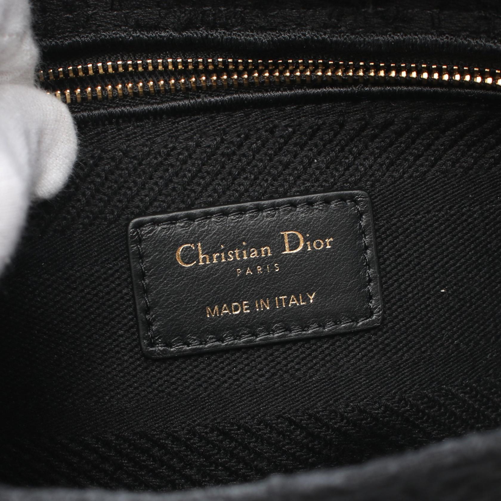 Dior Lady D-Lite Medium Canvas Handbag