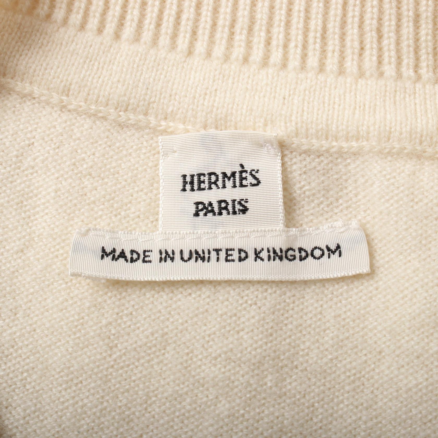 Hermes Cashmere Kiss Knit Top Ivory