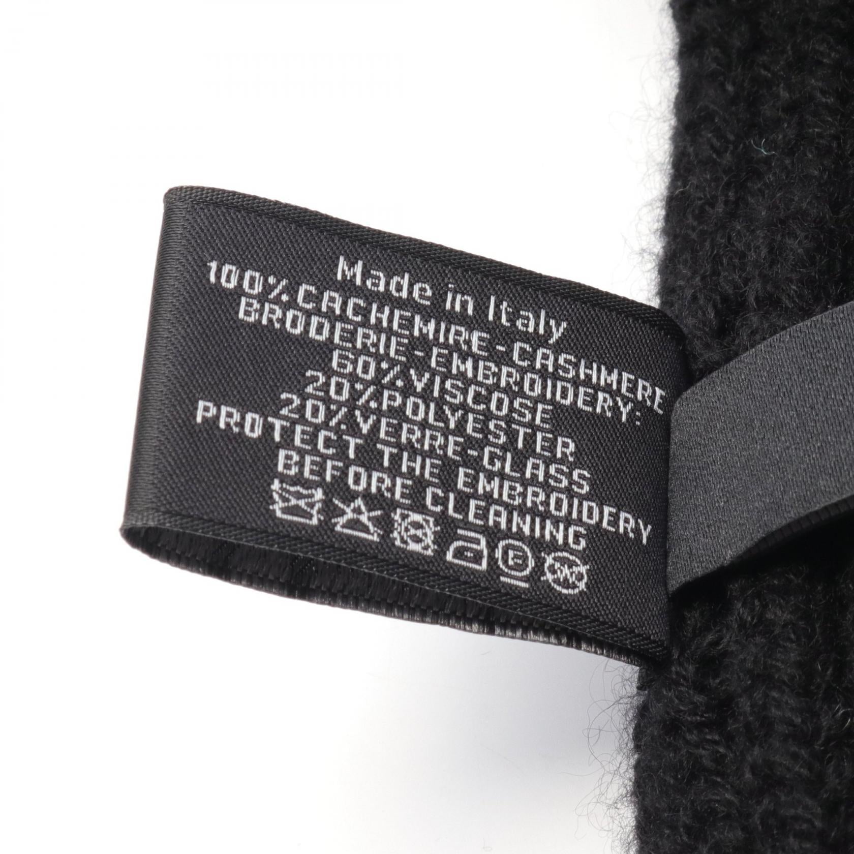 Chanel Cashmere Scarf Black Used