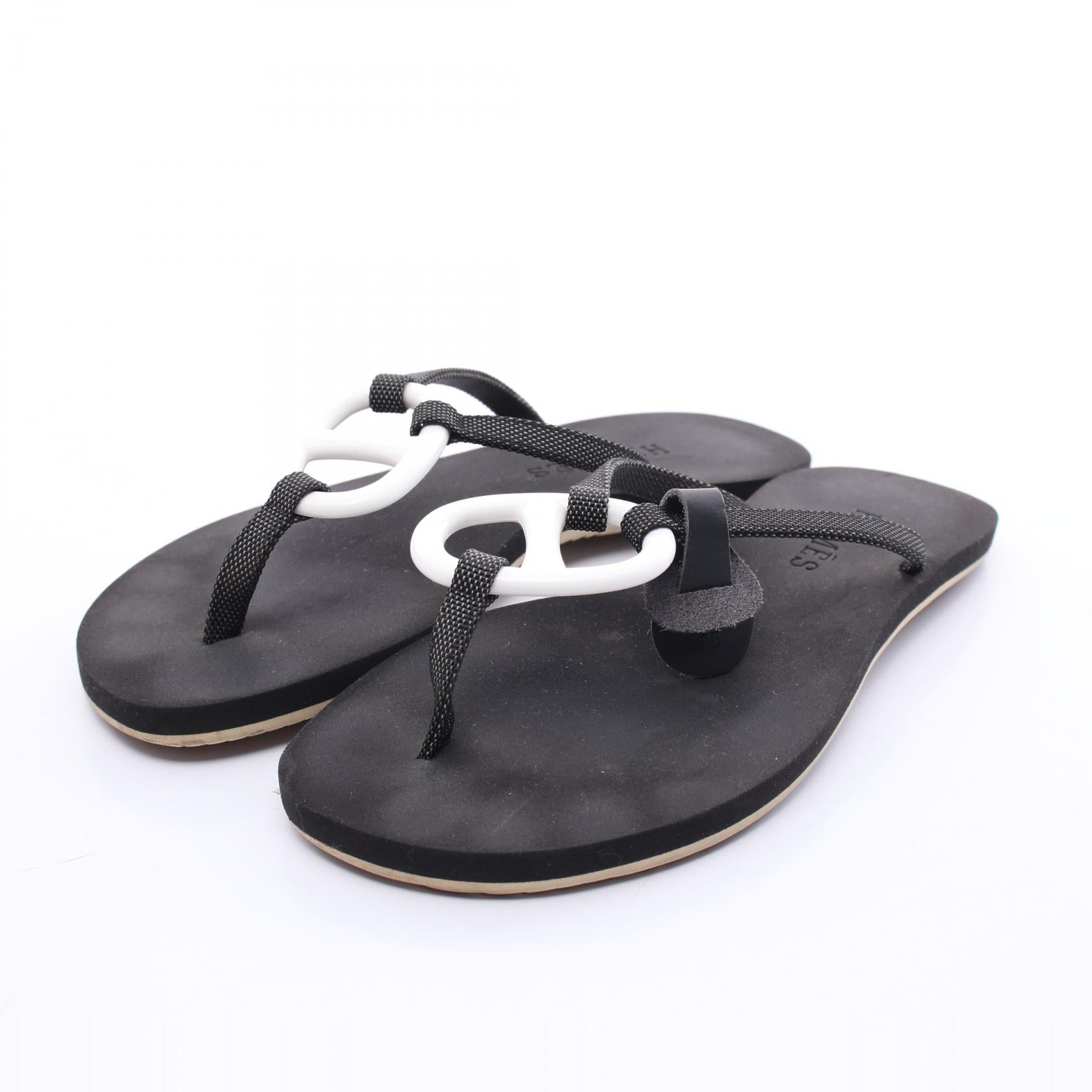 Hermes Calanera Sandals Canvas Plastic