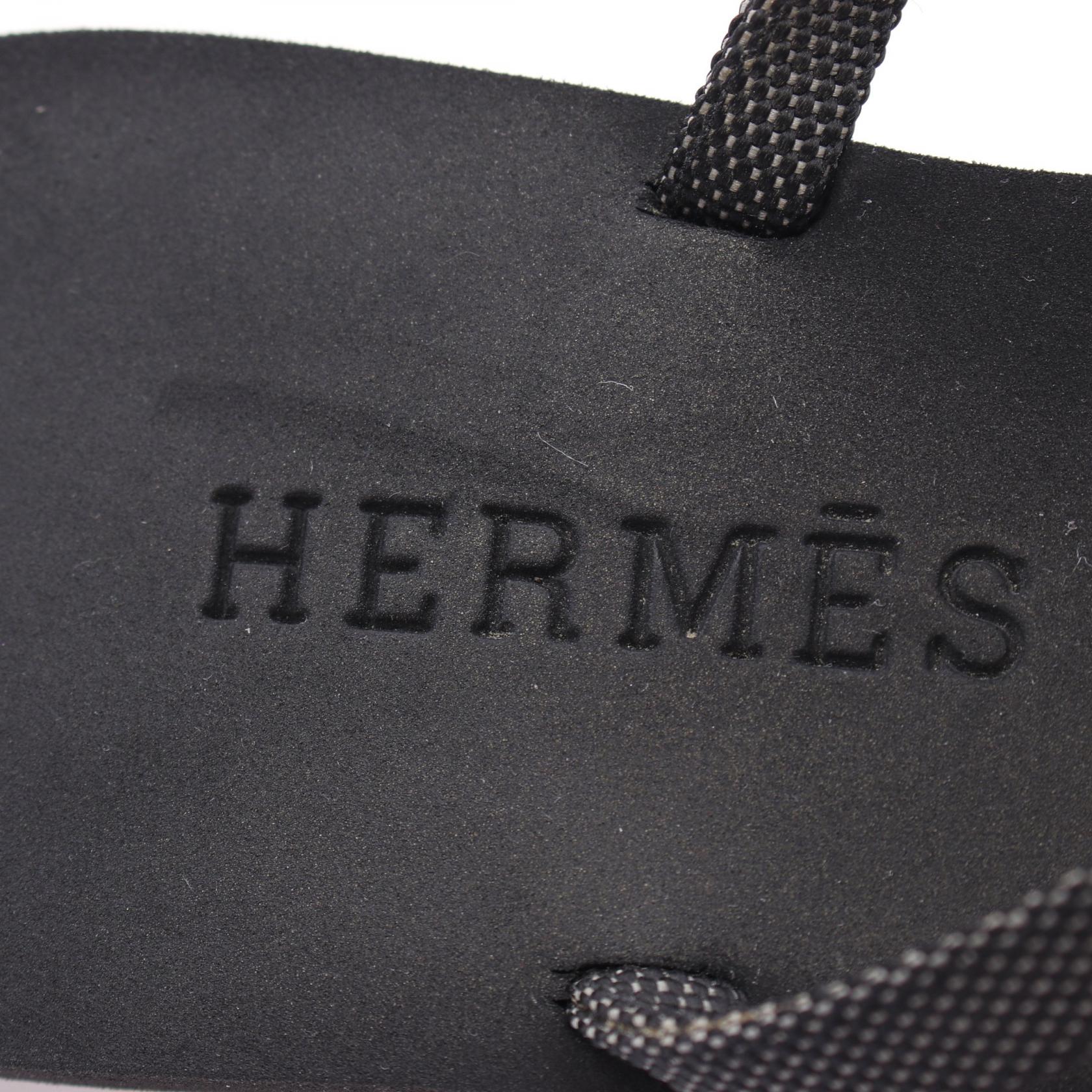 Hermes Calanera Sandals Canvas Plastic