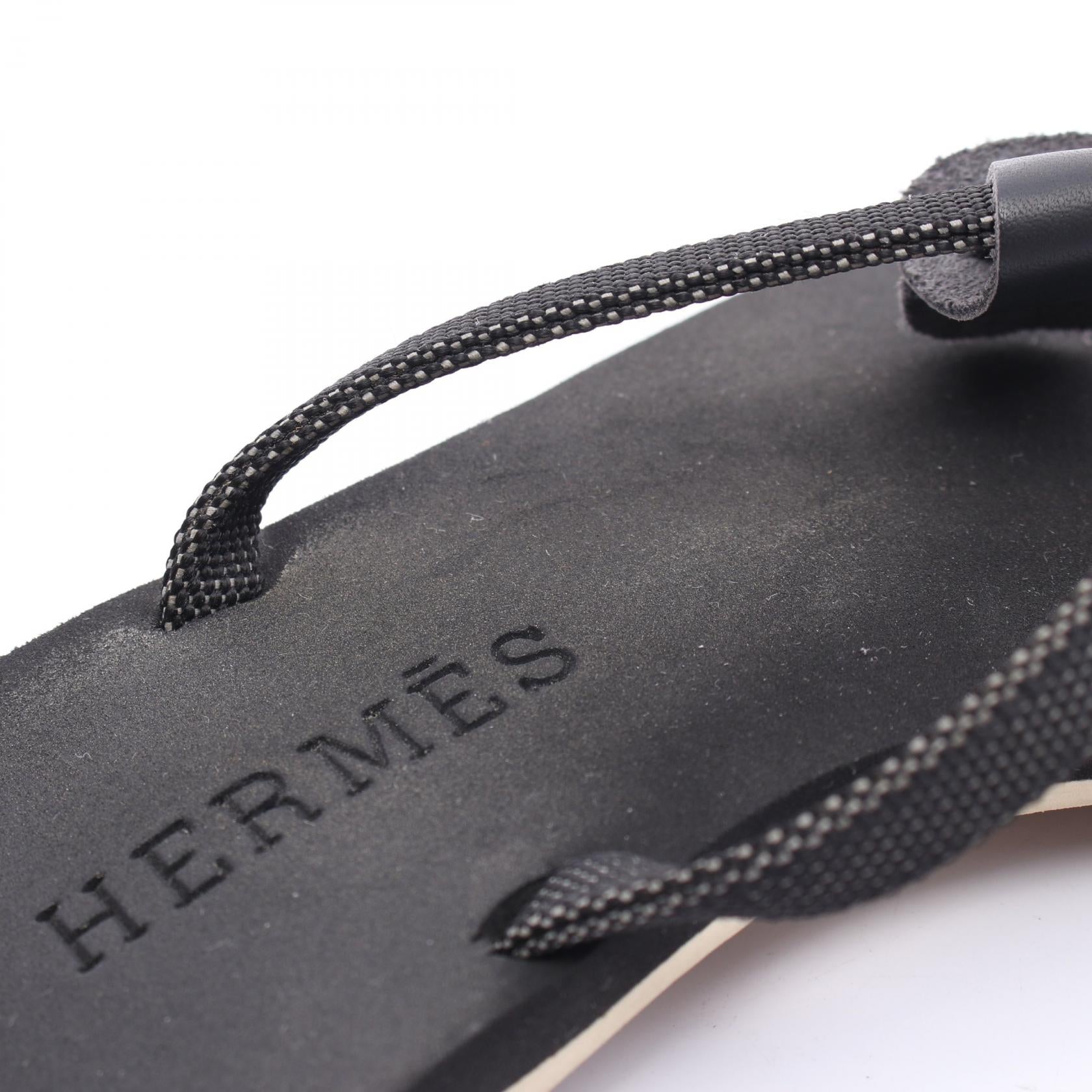 Hermes Calanera Sandals Canvas Plastic