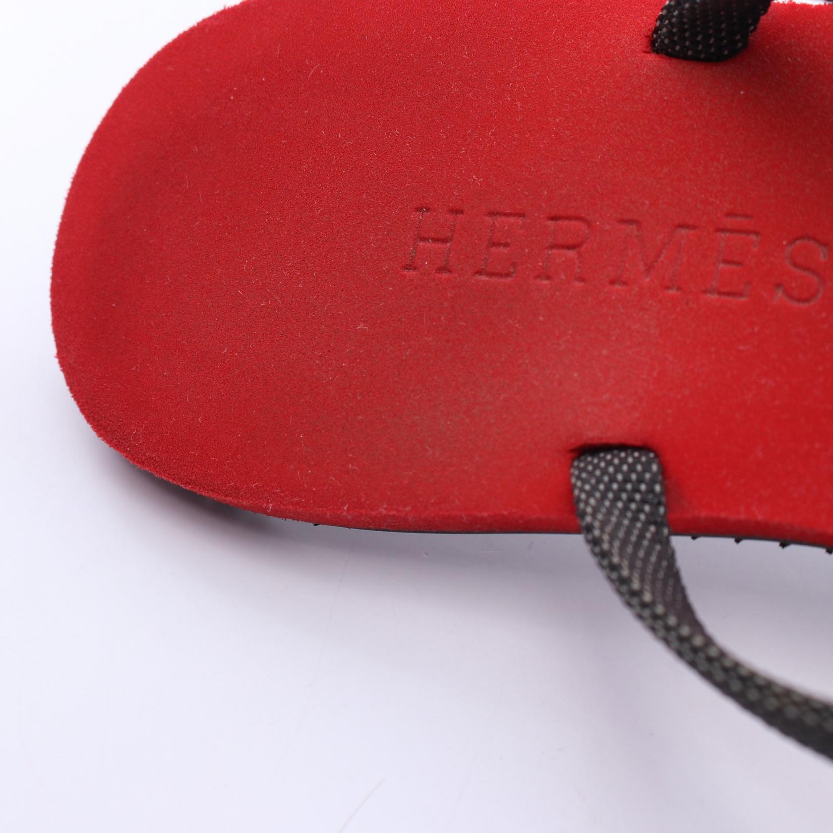 Hermes Calanera Sandals Canvas Plastic