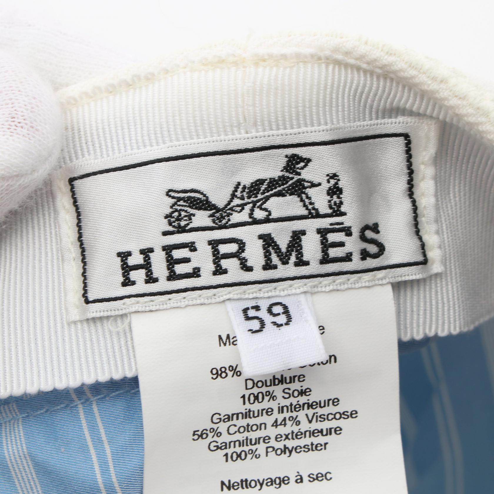 Hermes Cabourg Linen Canvas Hat