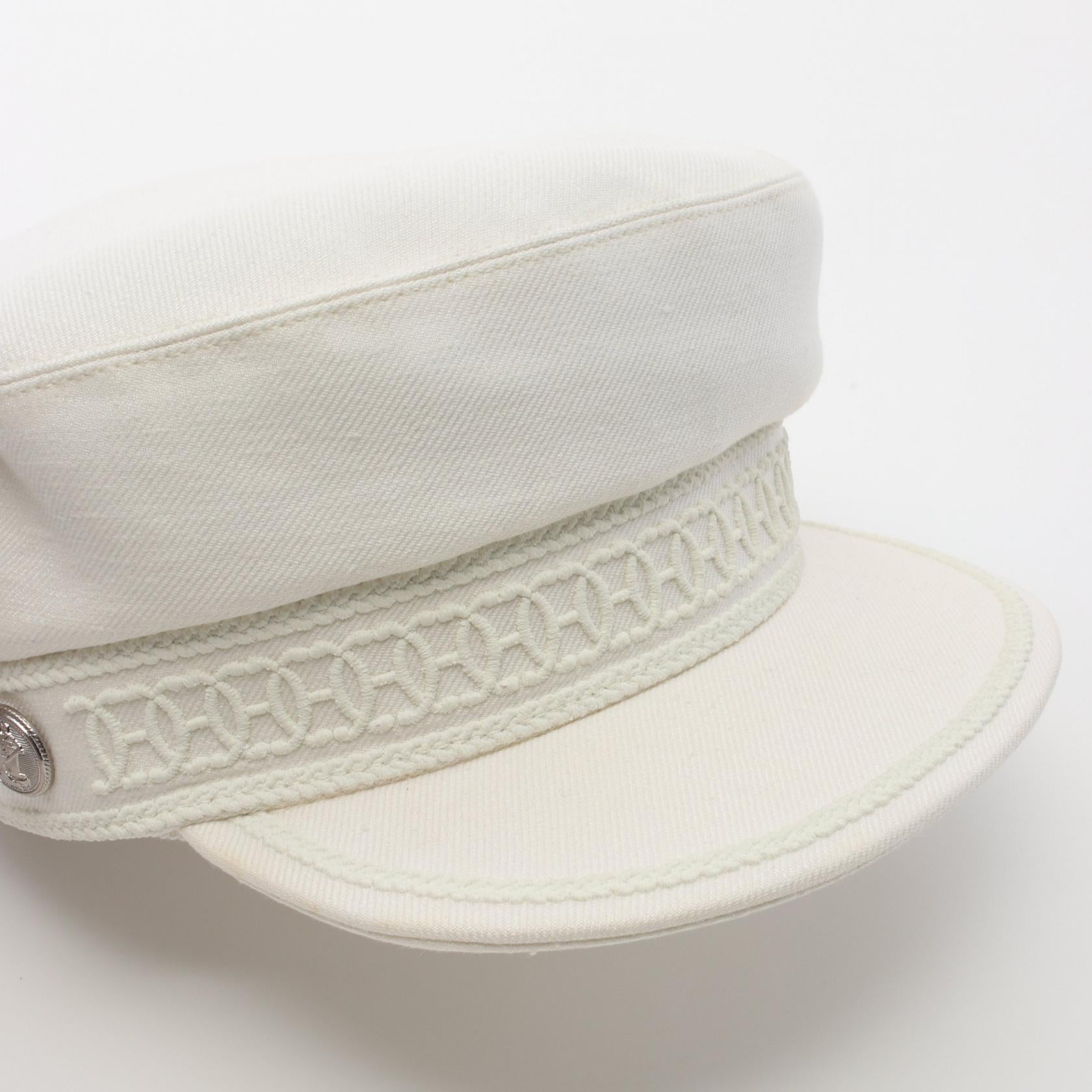 Hermes Cabourg Linen Canvas Hat