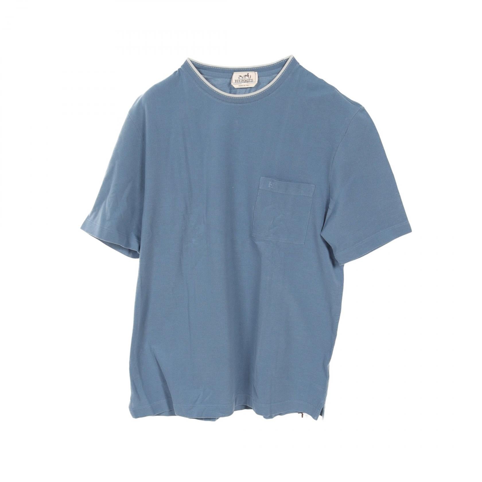 Hermes Cotton T-Shirt Blue