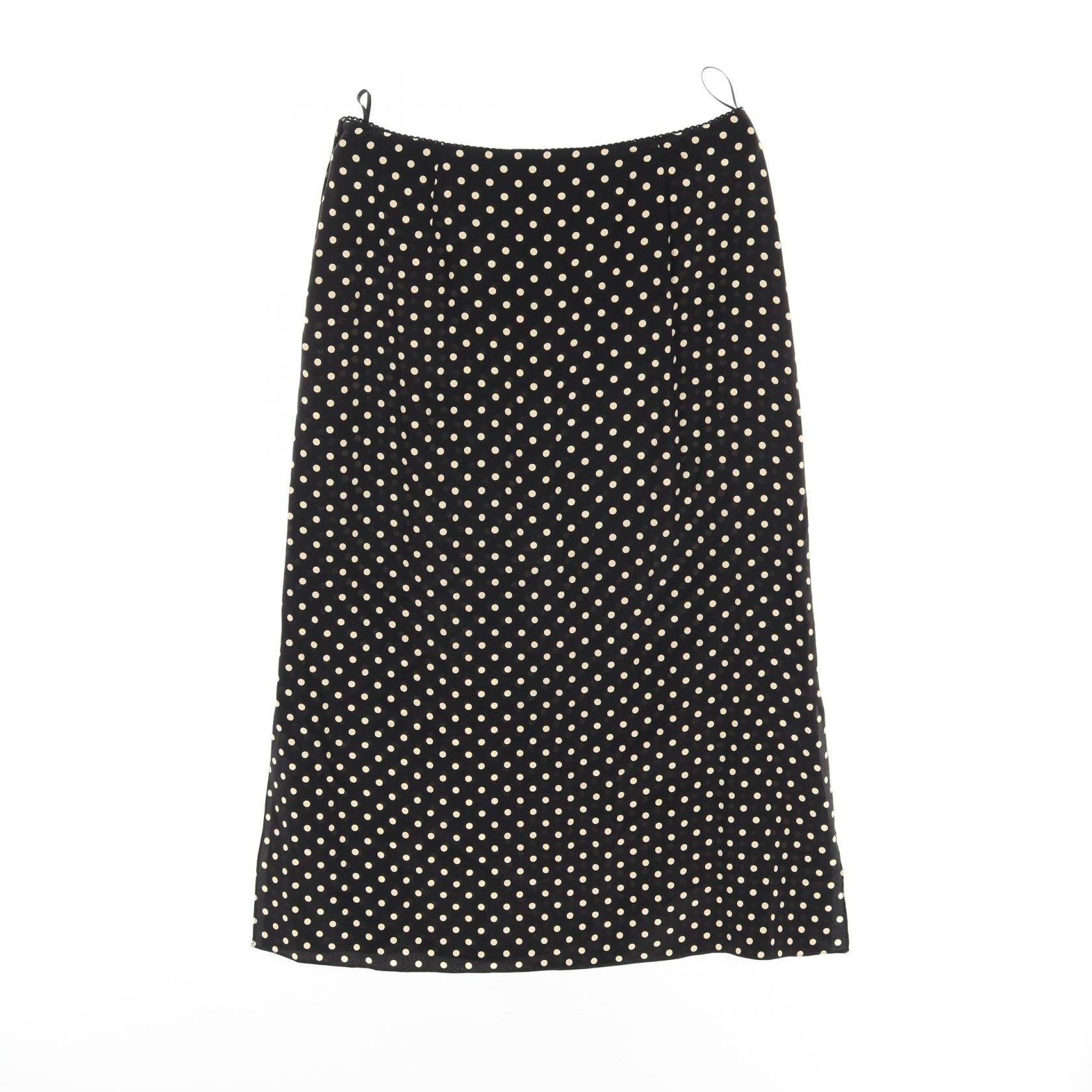 Celine Silk Skirt Black/Ivory