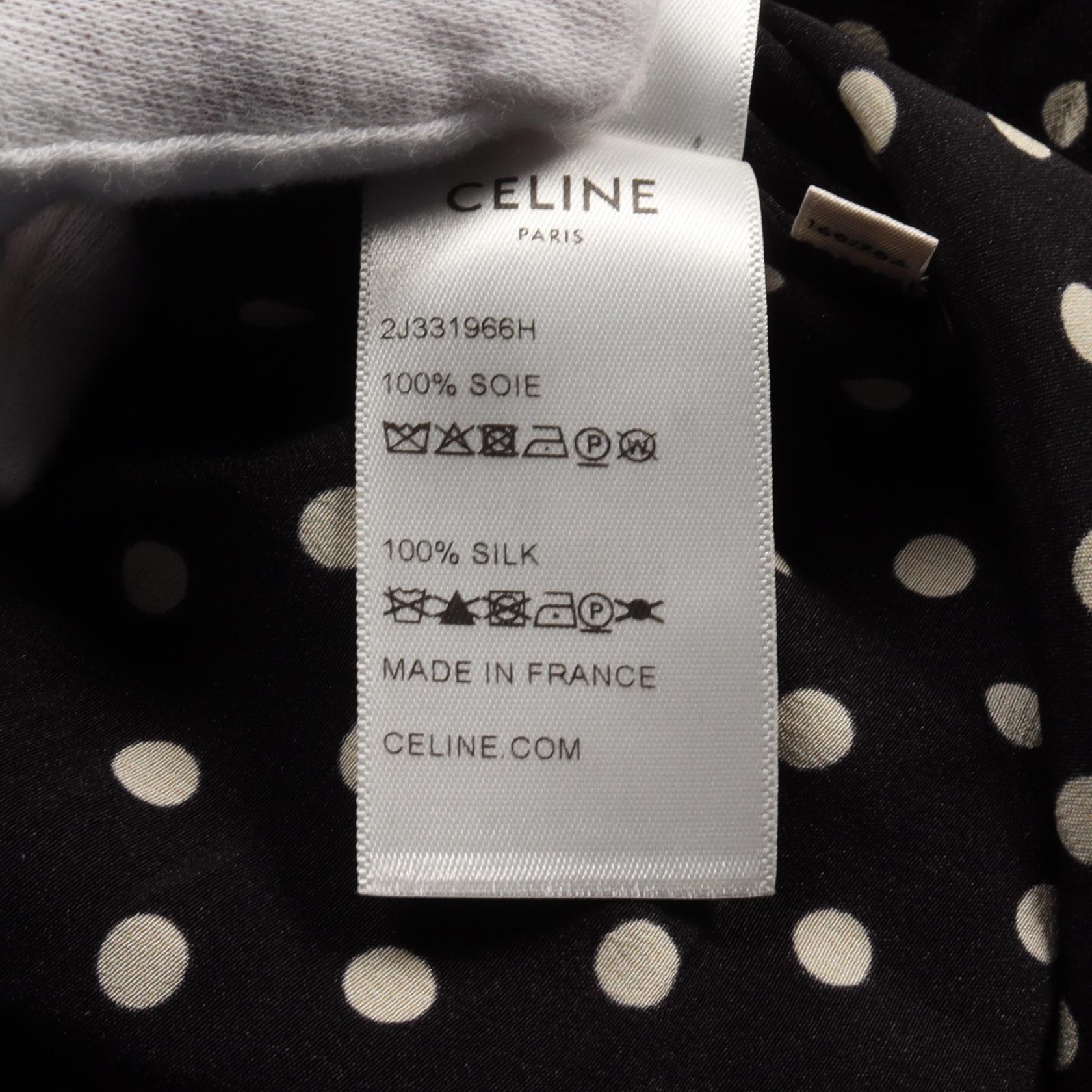 Celine Silk Skirt Black/Ivory