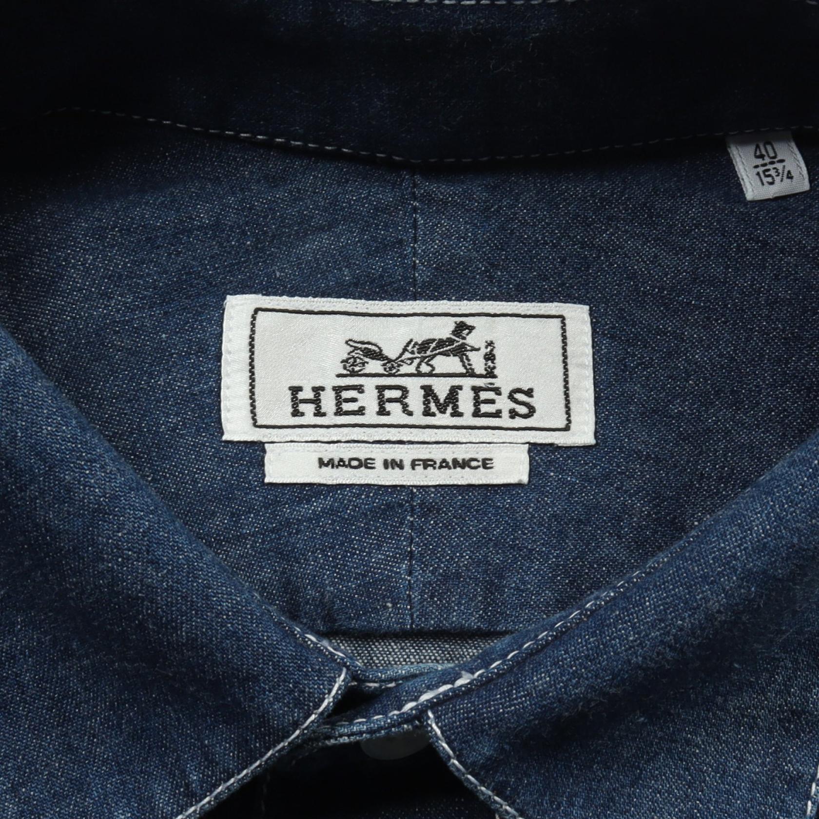 Hermes Cotton Men's Top Navy