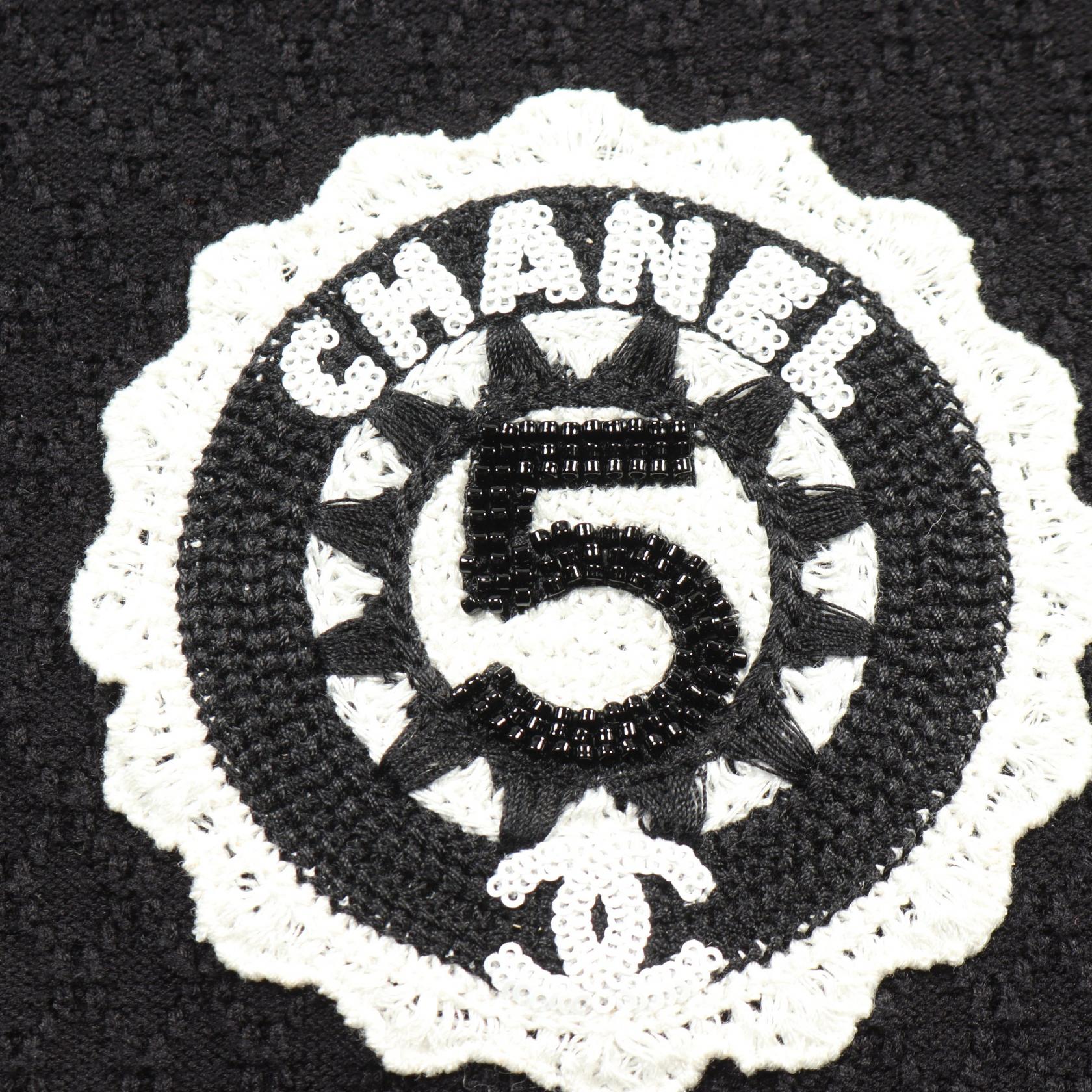 Chanel No.5 Logo Cotton Dress Black