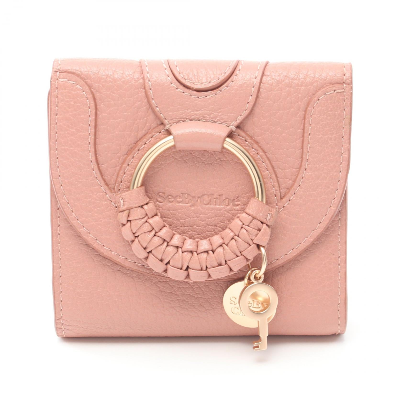 Chloe HANA Leather Trifold Wallet Pink