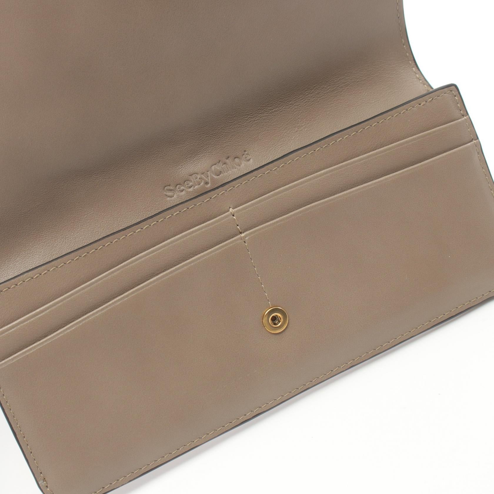 Chloe Leather Suede Tilda Long Wallet