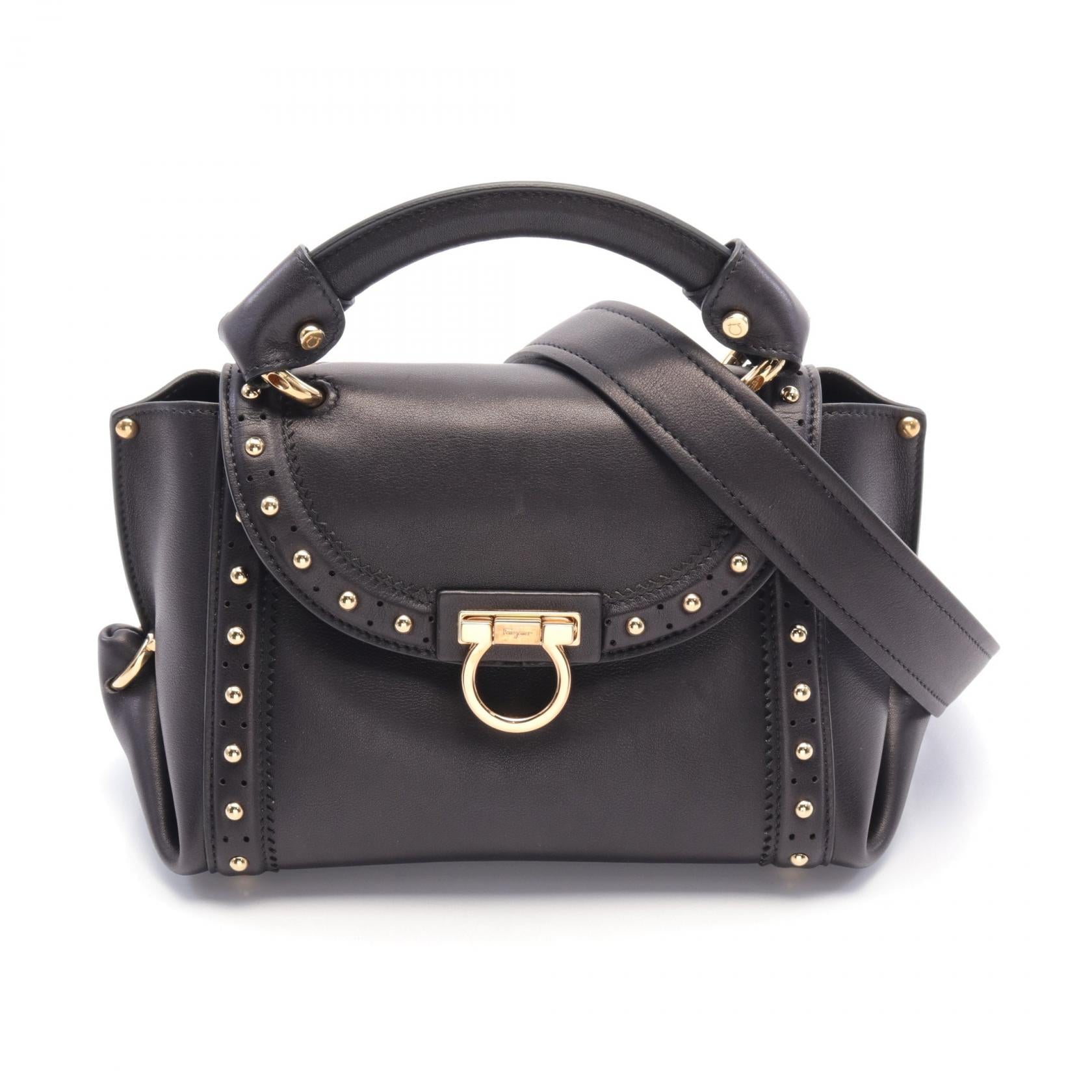 Salvatore Ferragamo Leather Gancini Handbag