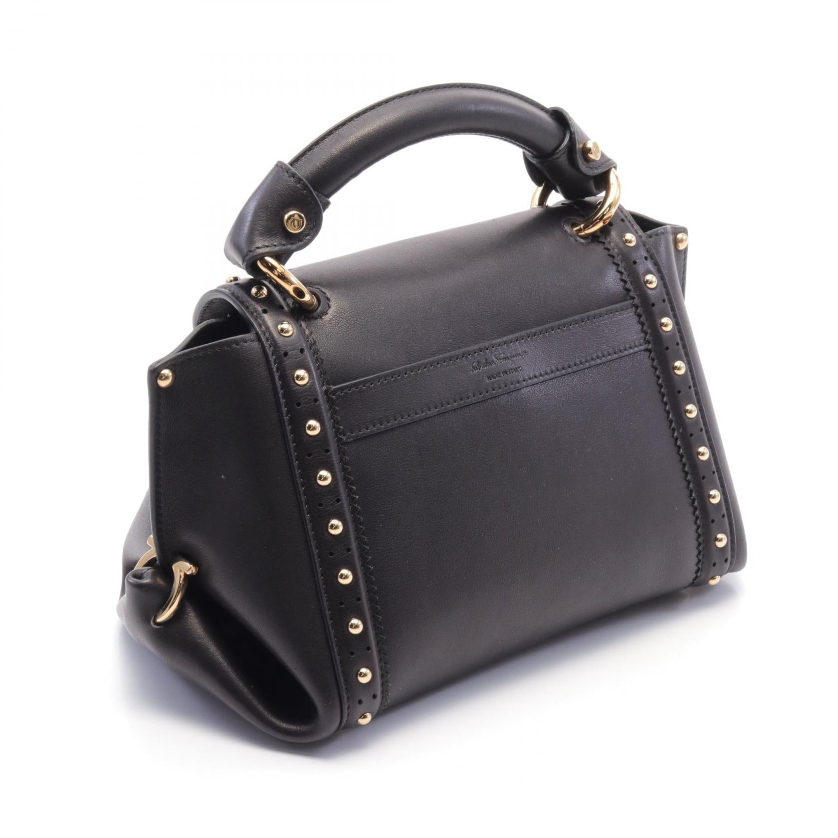 Salvatore Ferragamo Leather Gancini Handbag