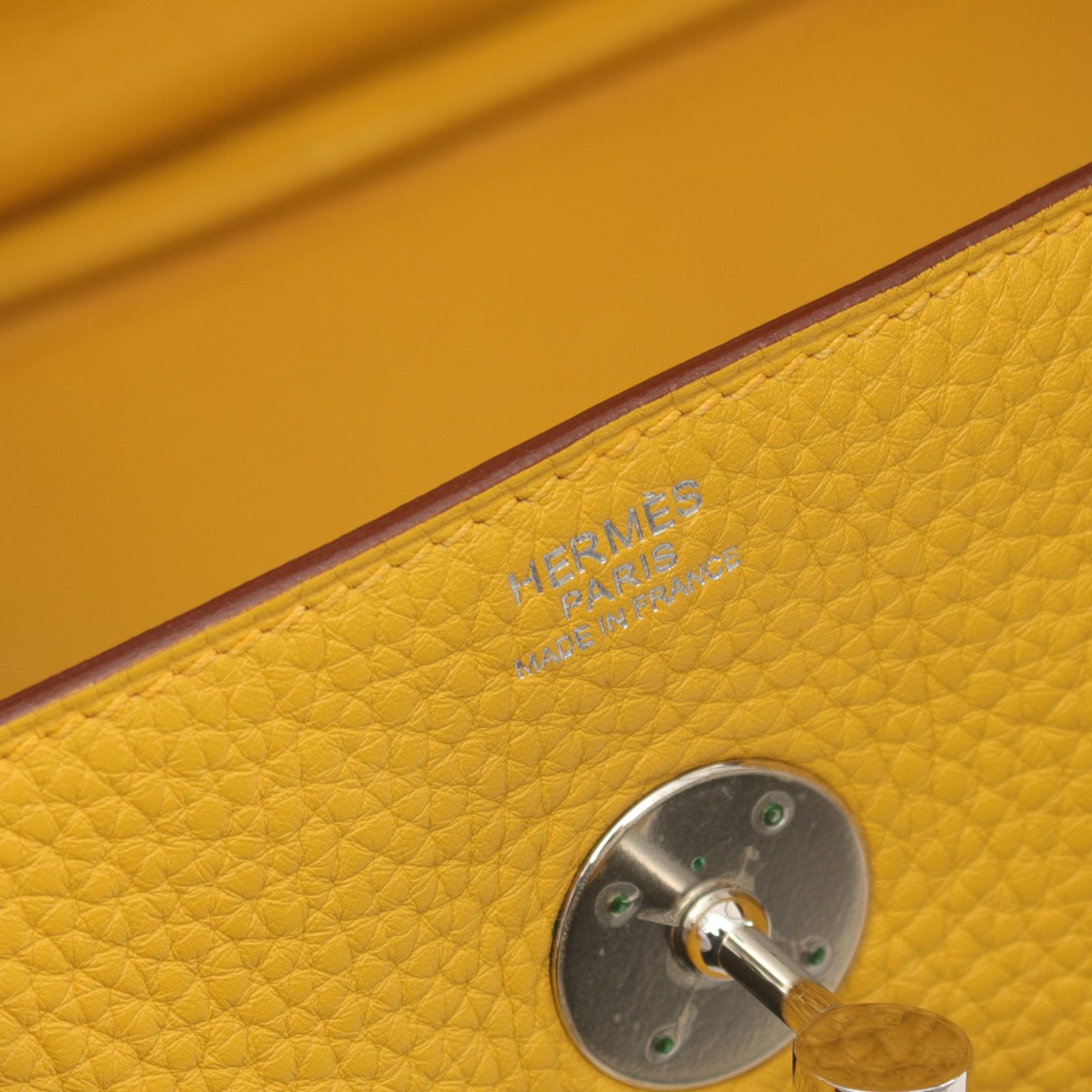 Hermes Lindy 30 Shoulder Bag Yellow